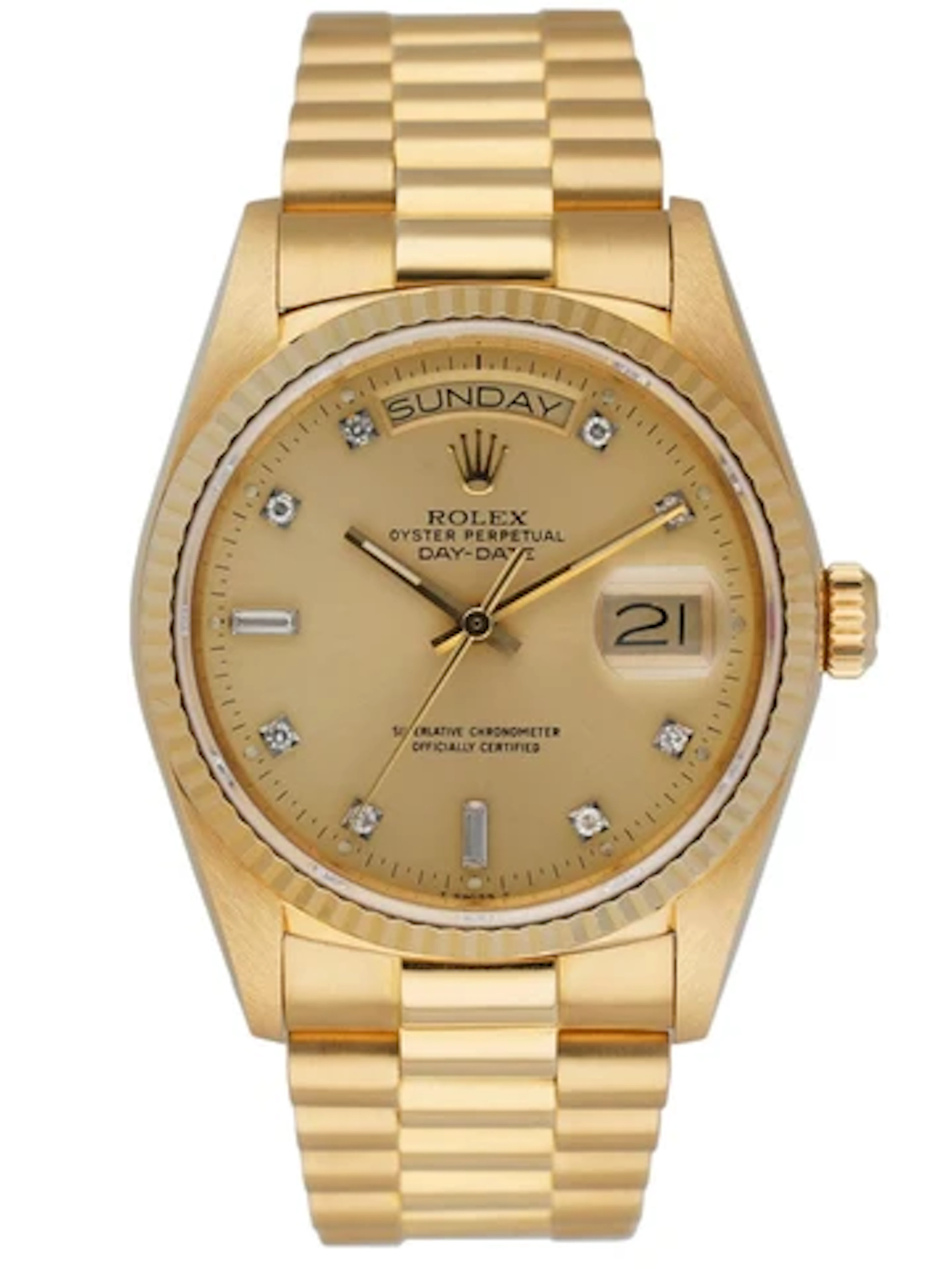 Rolex Day Date 18038 President Diamond Dial Mens Watch