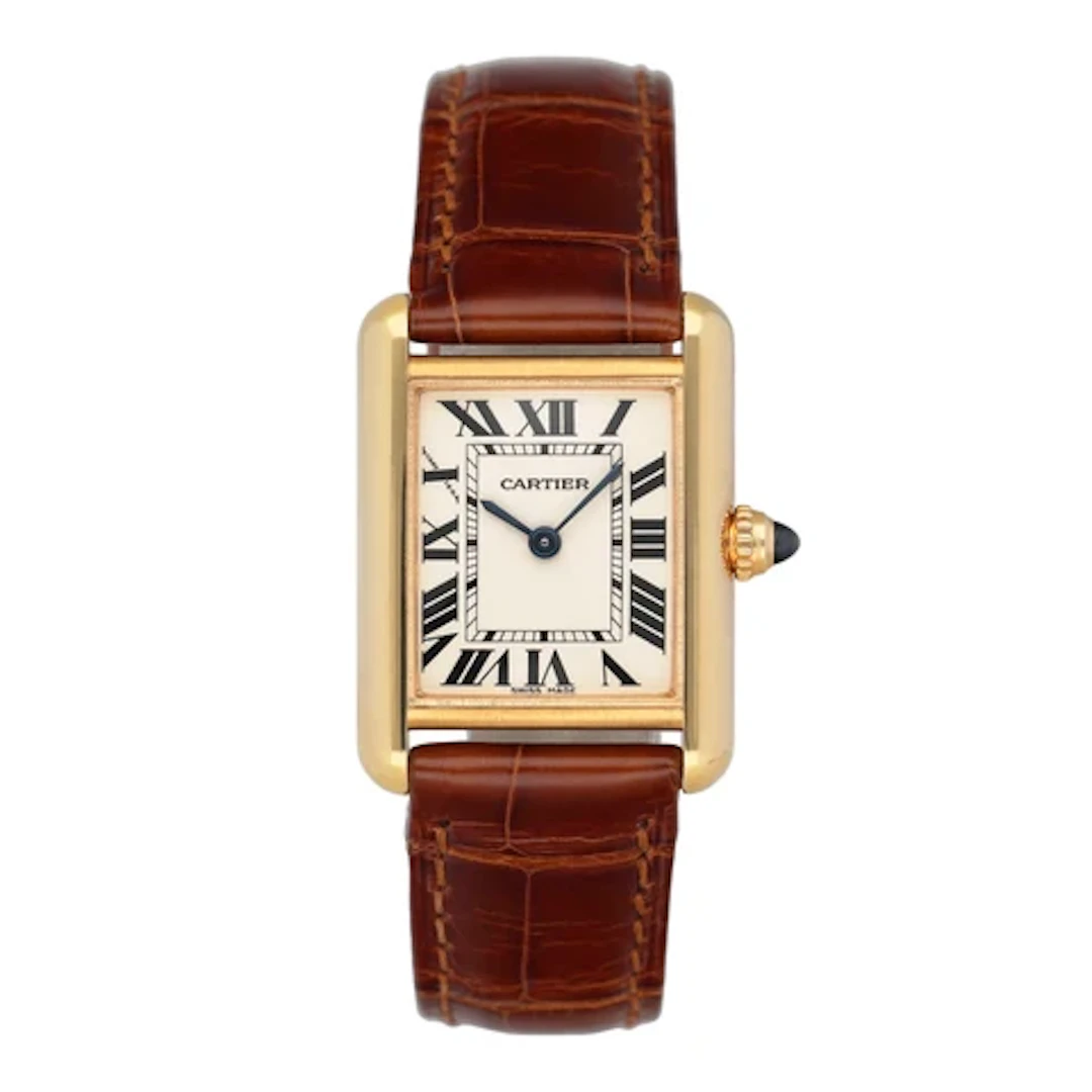 Cartier Tank Louis W1529856 18K Yellow Gold Ladies Watch Box Papers