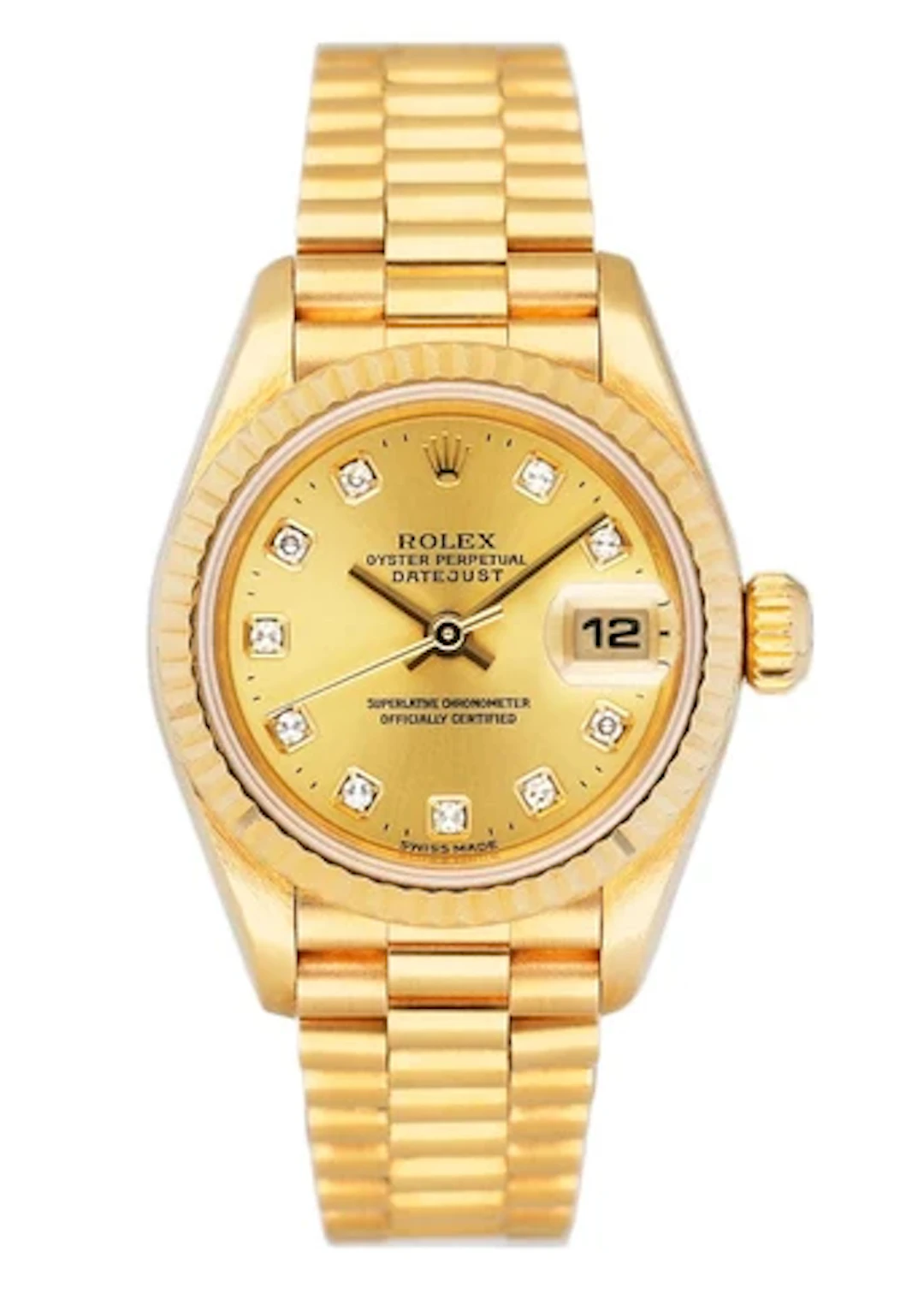 Rolex Datejust 79178 Diamond Yellow Gold Ladies Watch Box Papers
