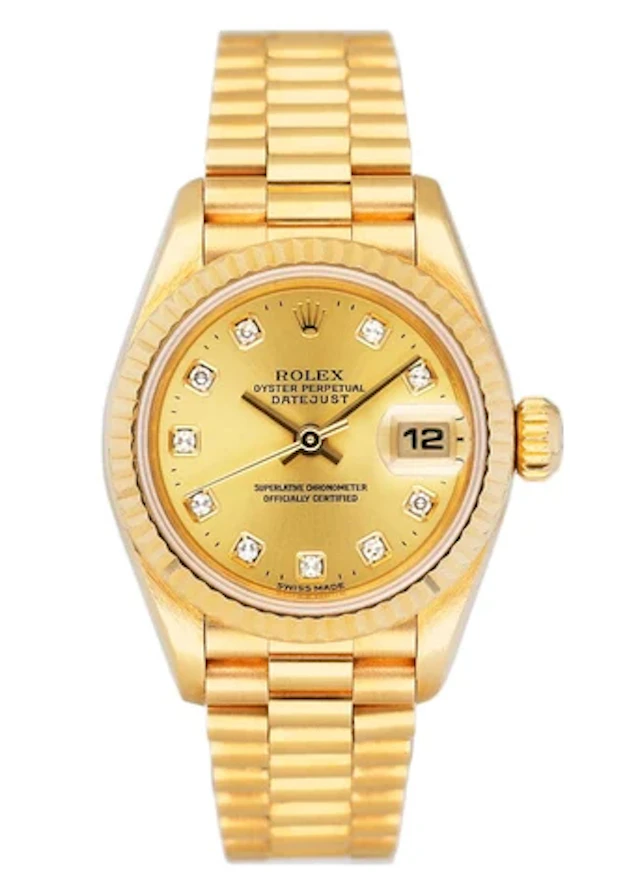 Rolex Datejust 79178 Diamond Yellow Gold Ladies Watch Box Papers