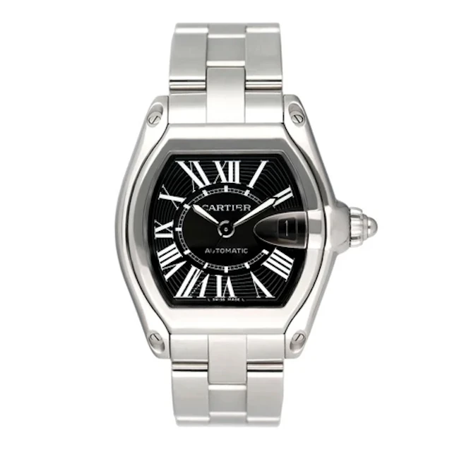Cartier Roadster W62041V3 Black Dial Steel Mens Watch