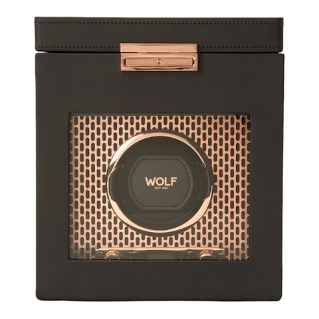 Axis Single Watch Winder With Storage - Copper