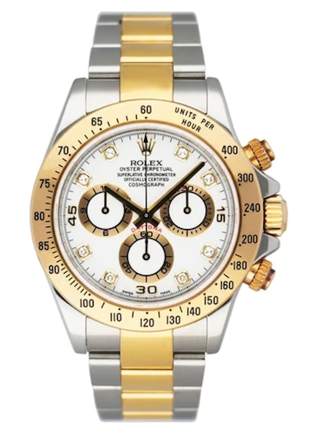 Rolex Daytona 116523 Diamond White Dial Two-Tone Mens Watch