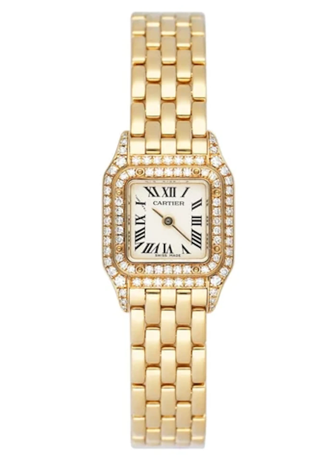 Cartier Panthere Mini WF3182B9 18K Yellow Gold Diamond Ladies Watch