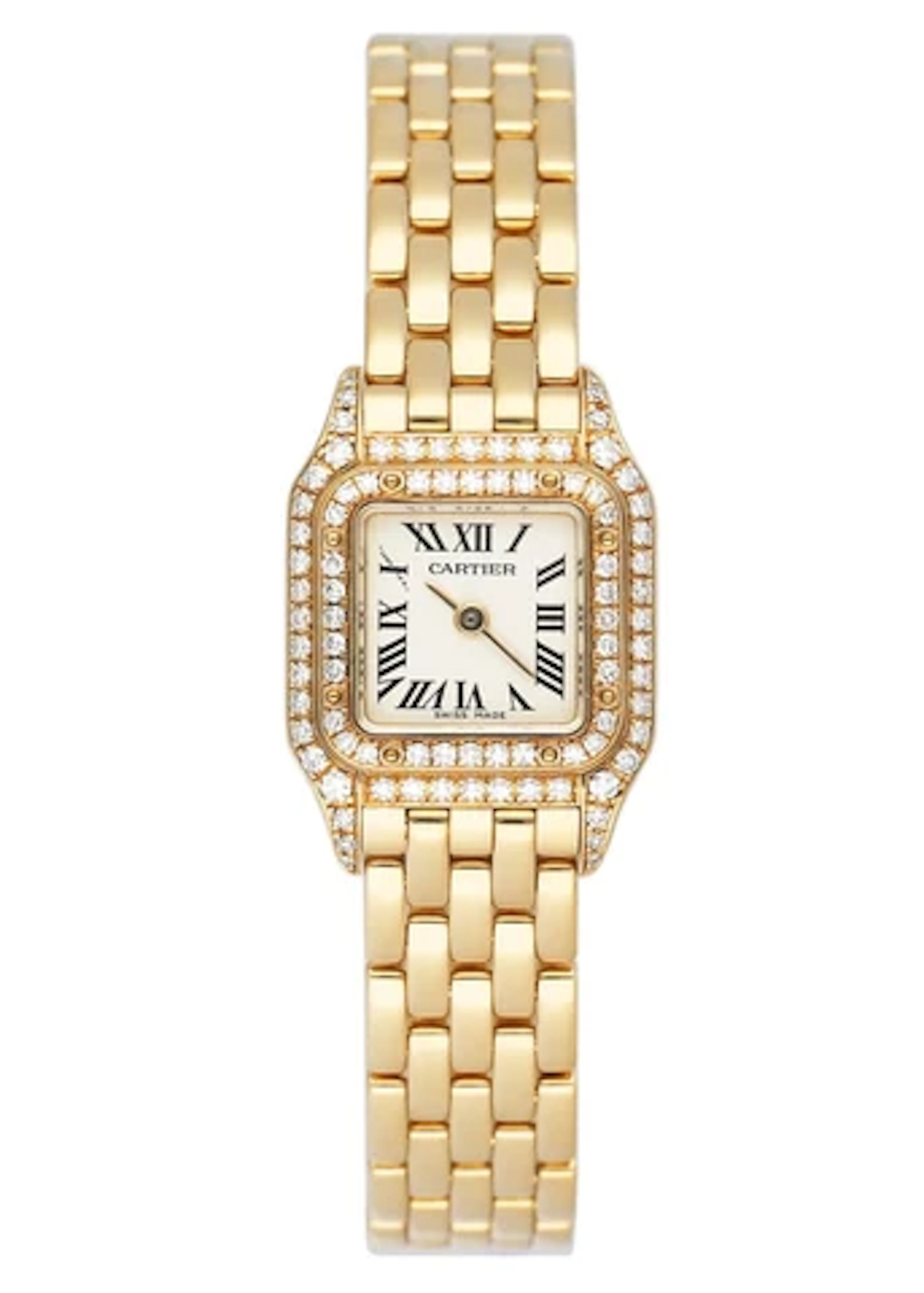 Cartier Panthere Mini WF3182B9 18K Yellow Gold Diamond Ladies Watch