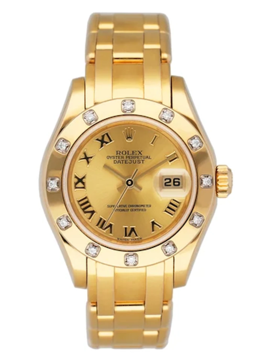 Rolex Datejust Pearlmaster 80318 Diamond Ladies Watch Box Papers