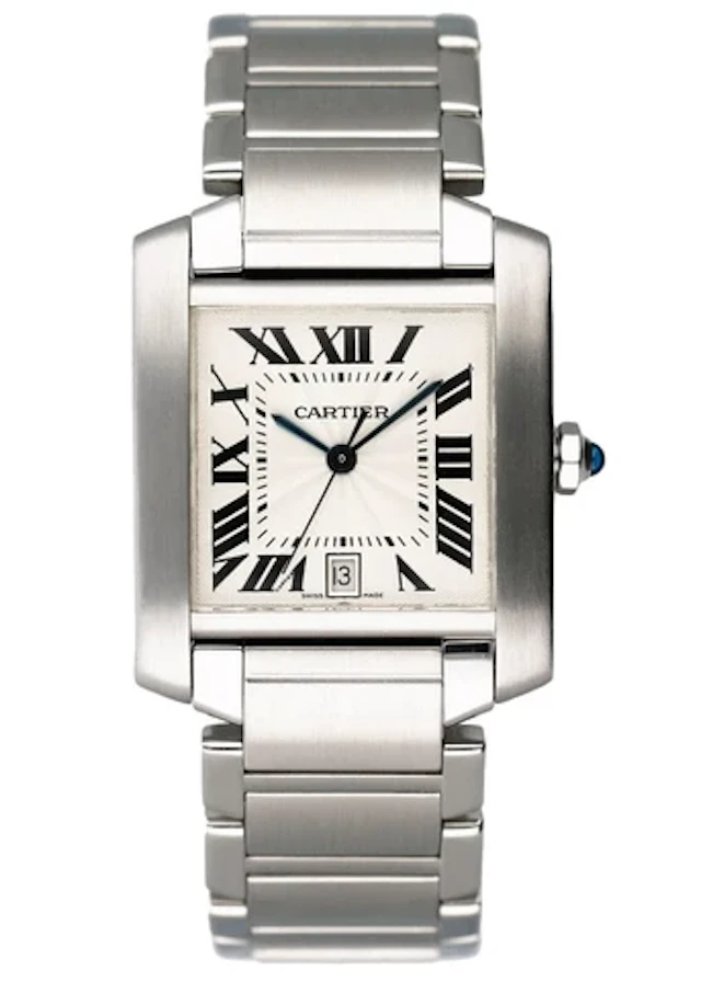 Cartier Tank Francaise W51002Q3 Stainless Steel Mens Watch