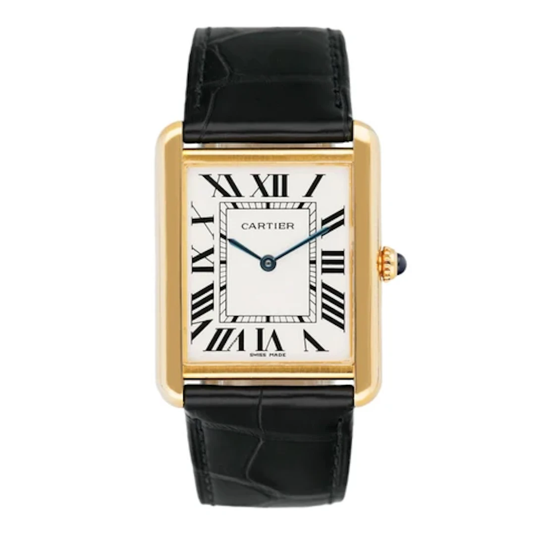Cartier Tank Solo Large W1018855 18K Yellow Gold Watch