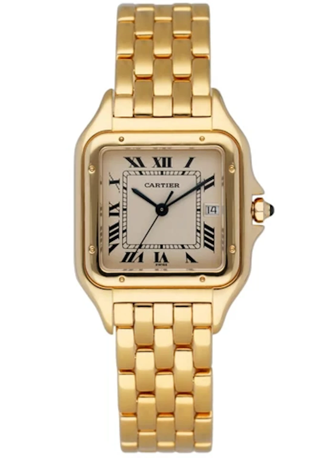 Cartier Panthere W25014B9 18K Yellow Gold Mens Watch