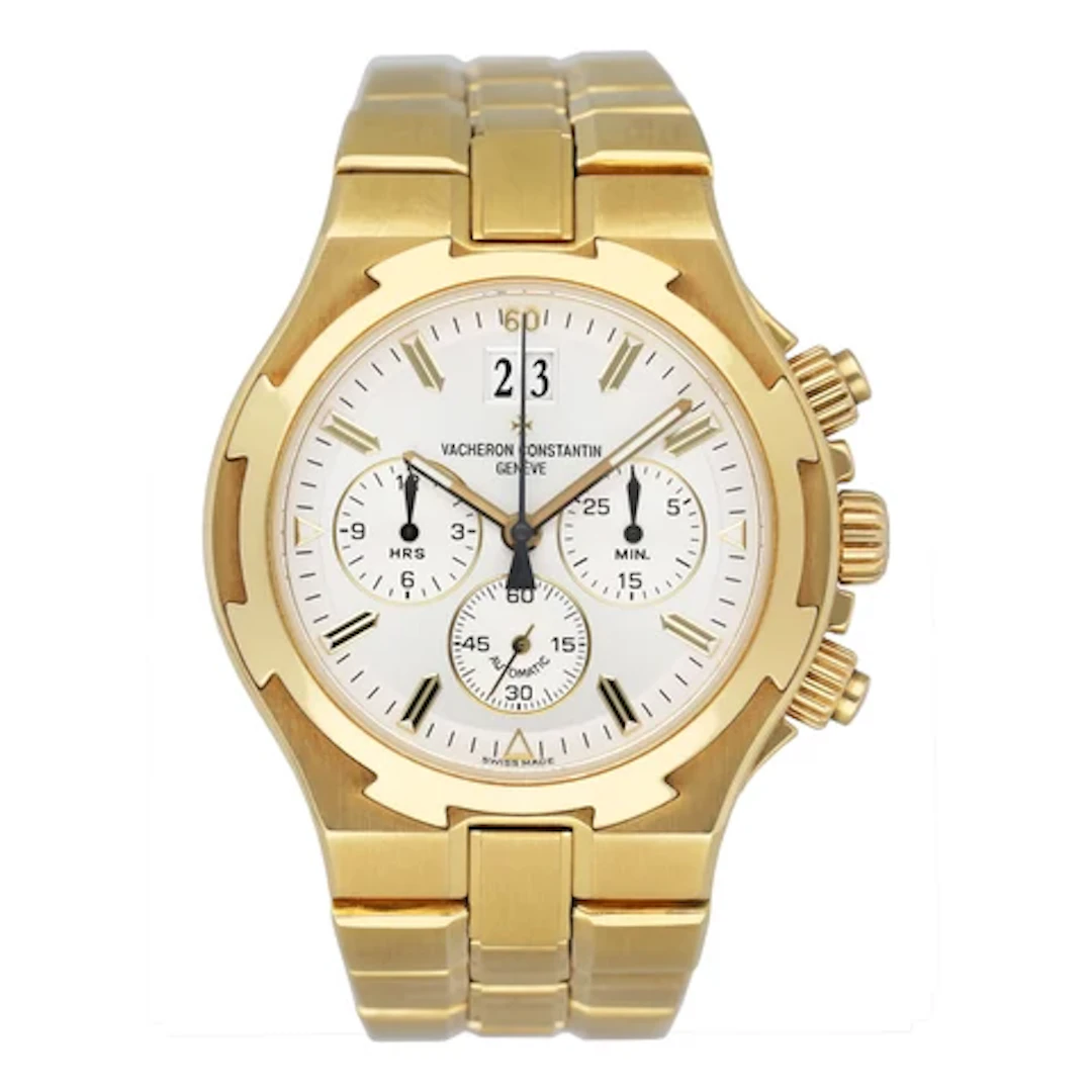 Vacheron Constantin Overseas 49140 Sliver Dial 18K Yellow Gold Mens