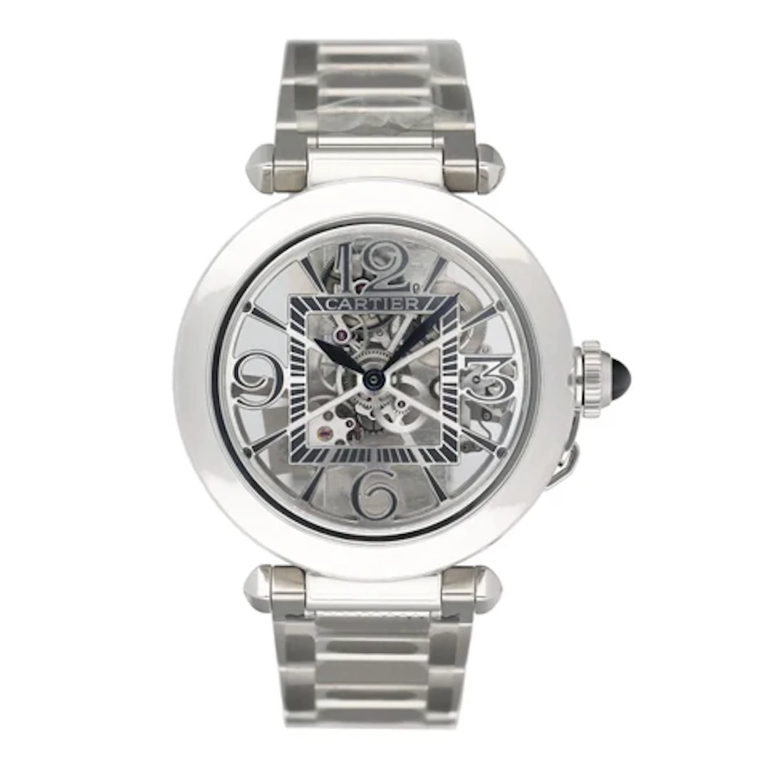 Cartier Pasha WHPA0007 Skeleton Steel Watch Box