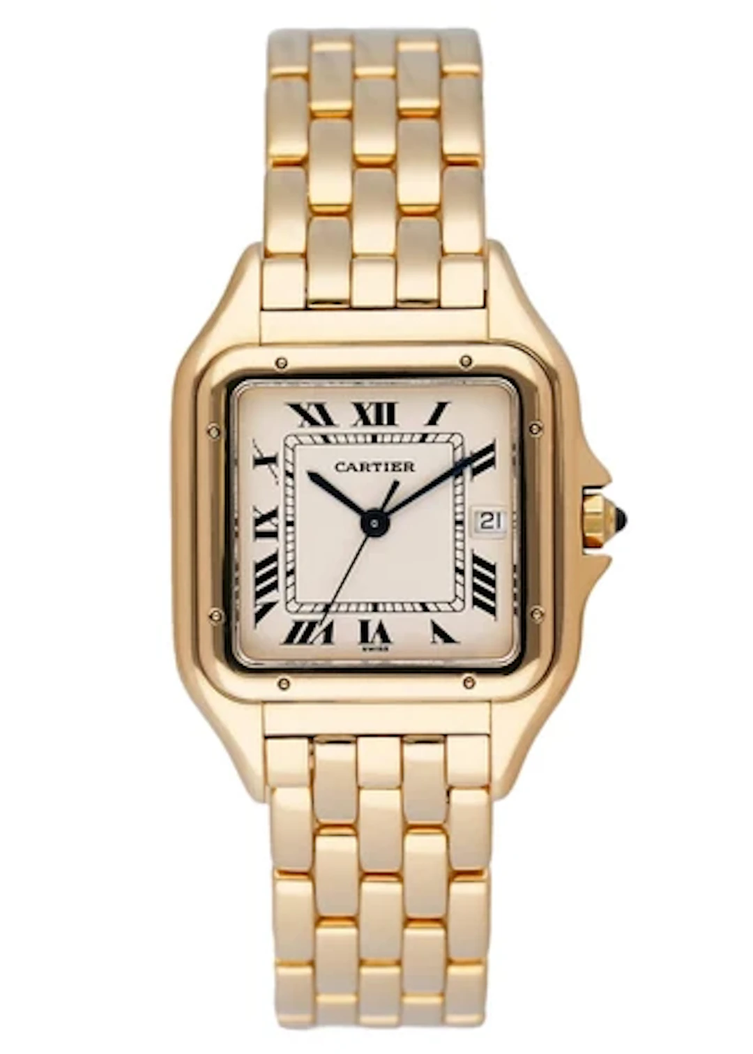 Cartier Panthere 887968 18K Yellow Gold Mens Watch Box And Papers