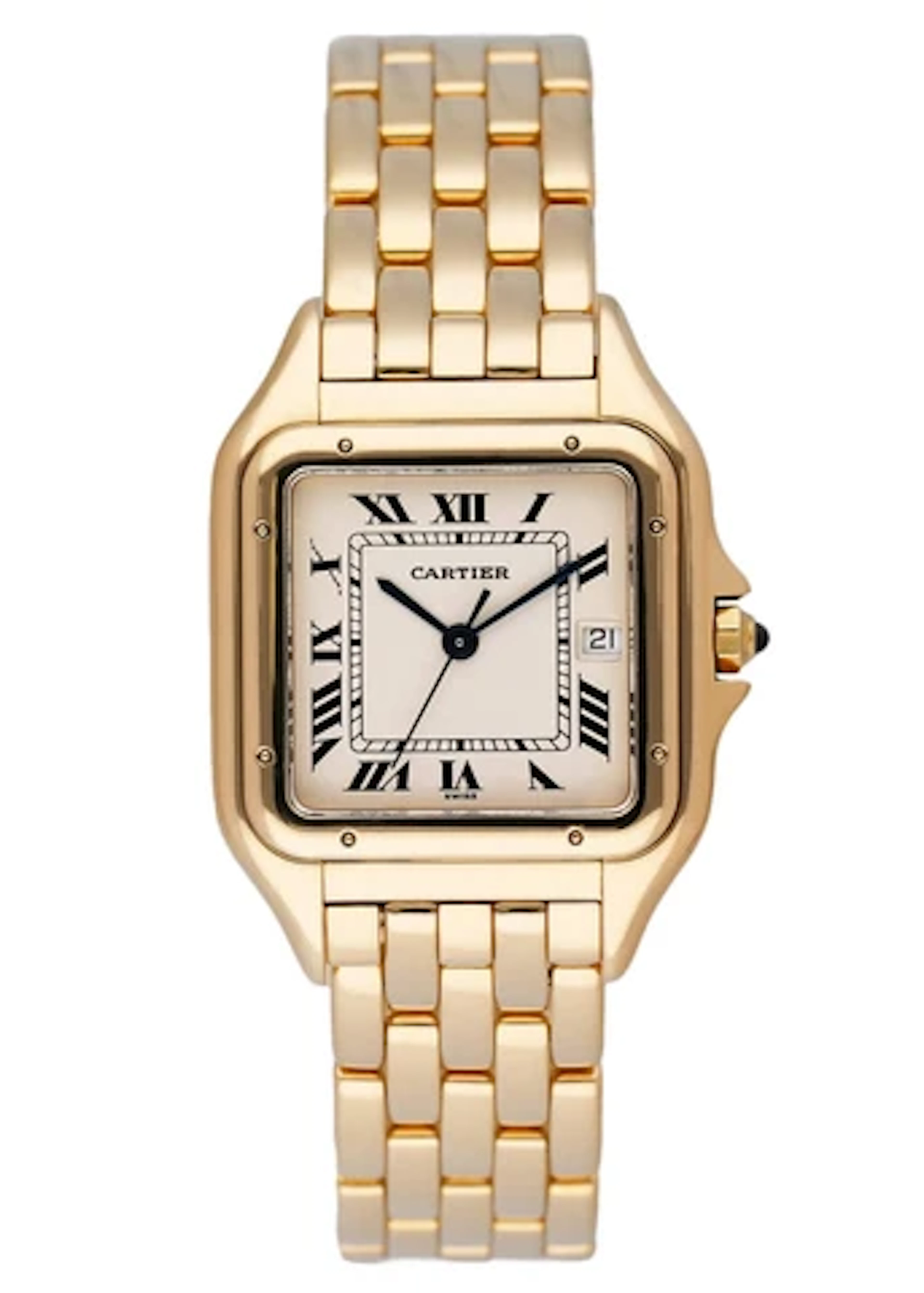 Cartier Panthere 887968 18K Yellow Gold Mens Watch Box And Papers