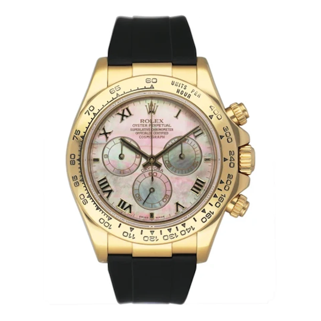 Rolex Daytona 116518 MOP Dial 18K Yellow Gold Mens Watch