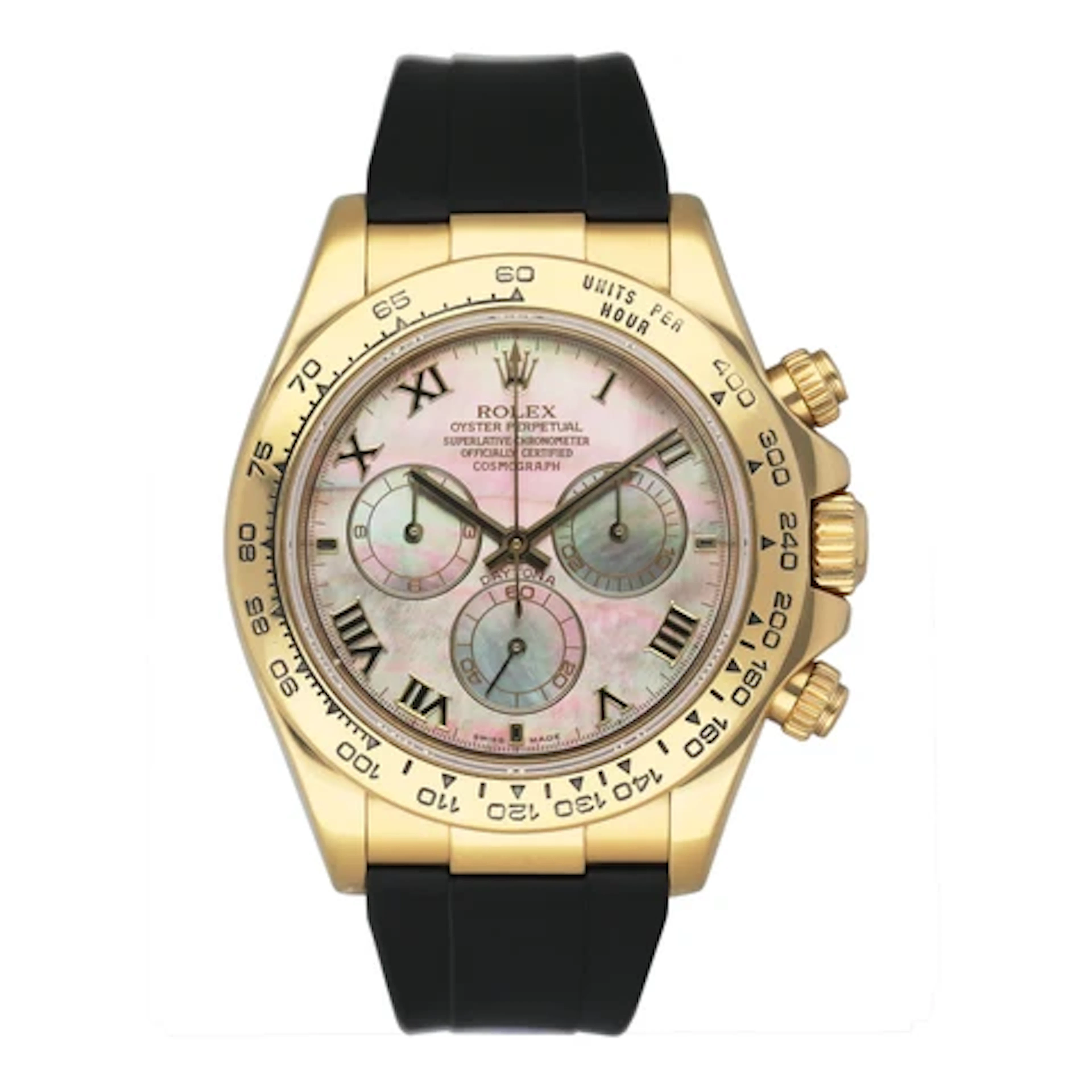 Rolex Daytona 116518 MOP Dial 18K Yellow Gold Mens Watch
