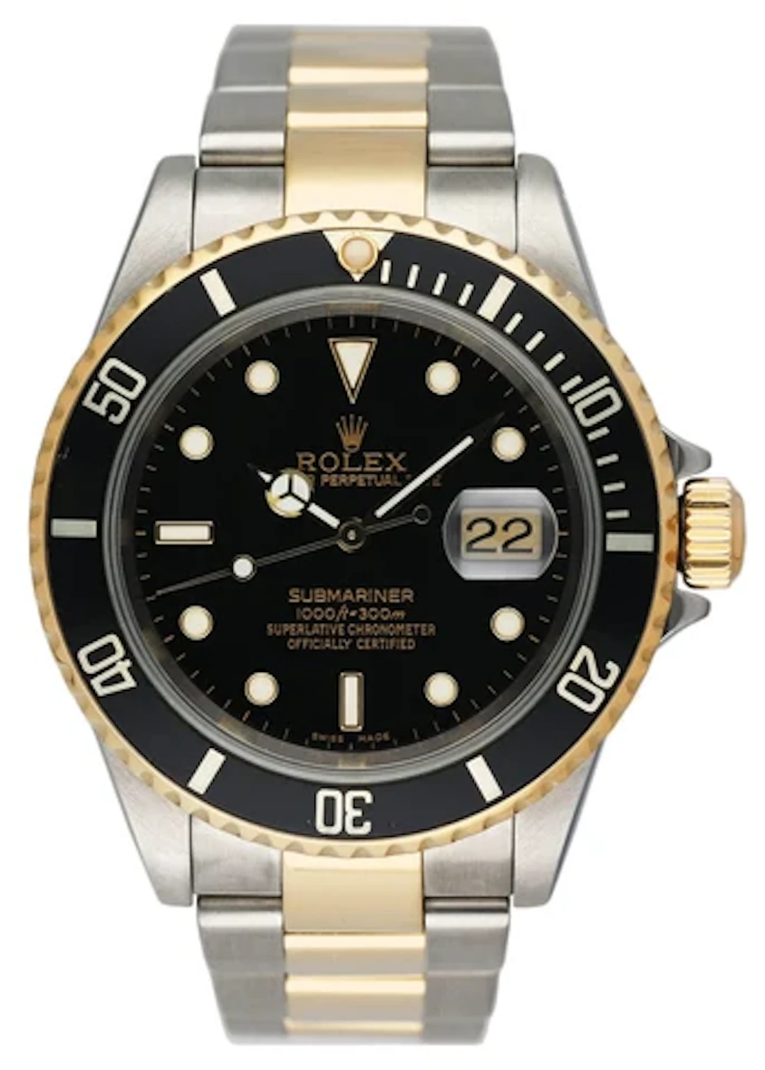 Rolex Submariner Date 16613 Two-Tone Mens Watch