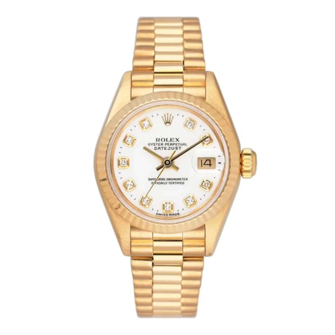 Rolex Datejust 69178 Diamond White Dial Ladies Watch Box Papers