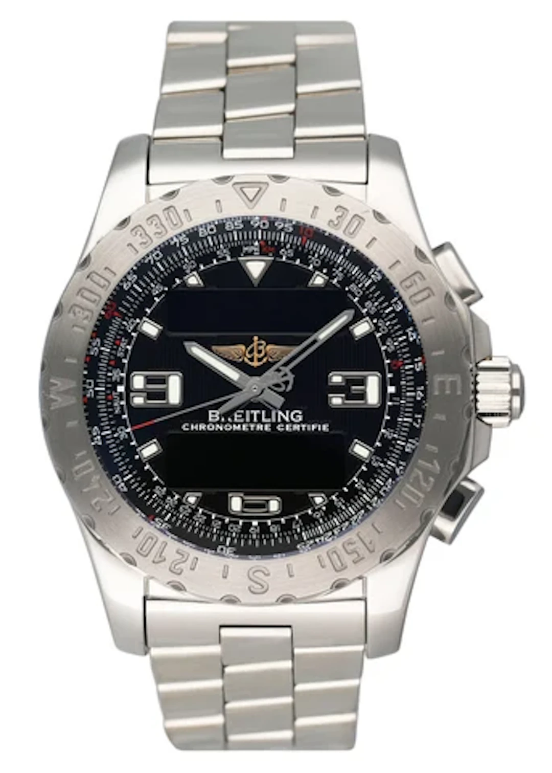 Breitling Airwolf A7836323 Black Dial Steel Mens Watch