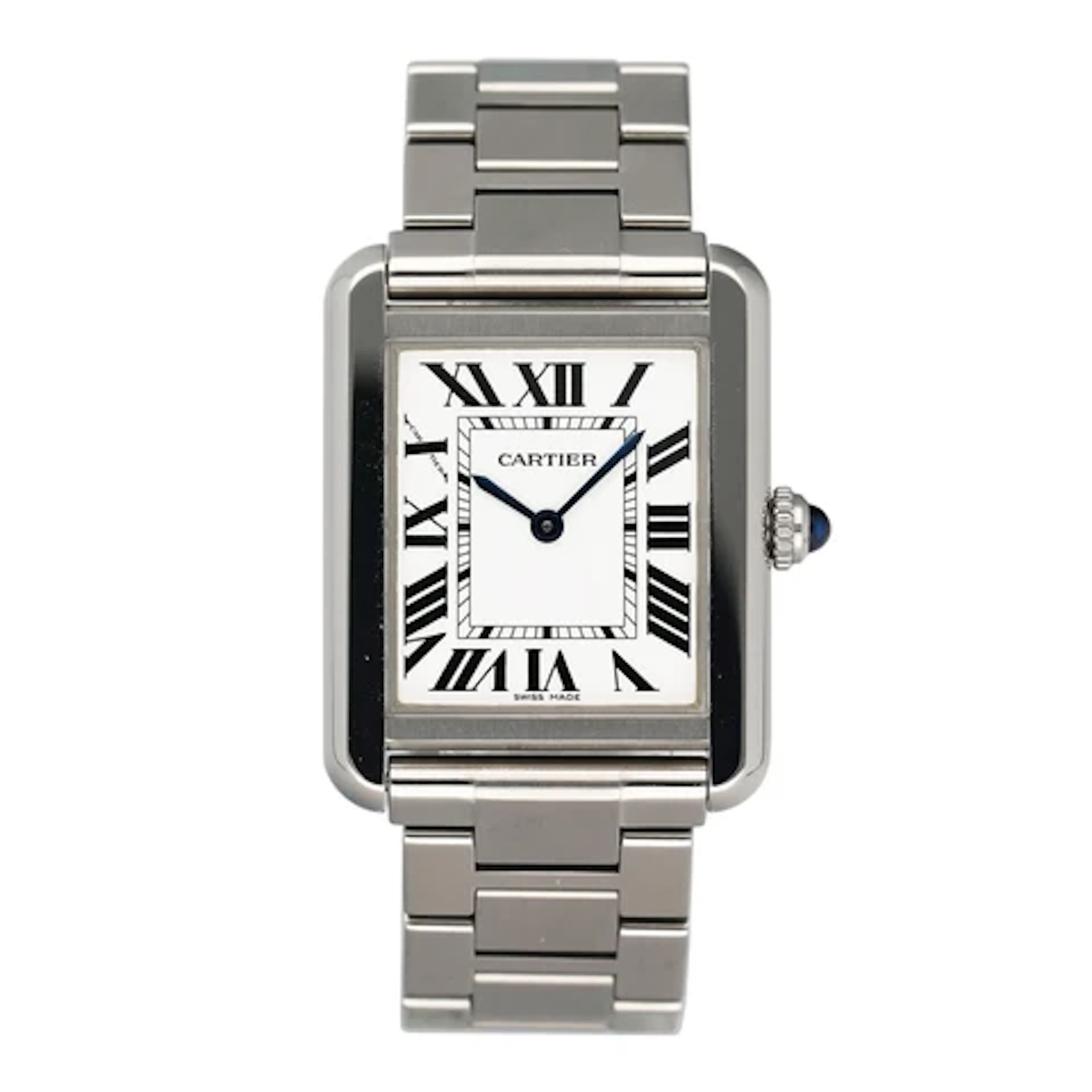 Cartier Tank Solo Small W5200013 Silver Dial Ladies Watch Box Papers