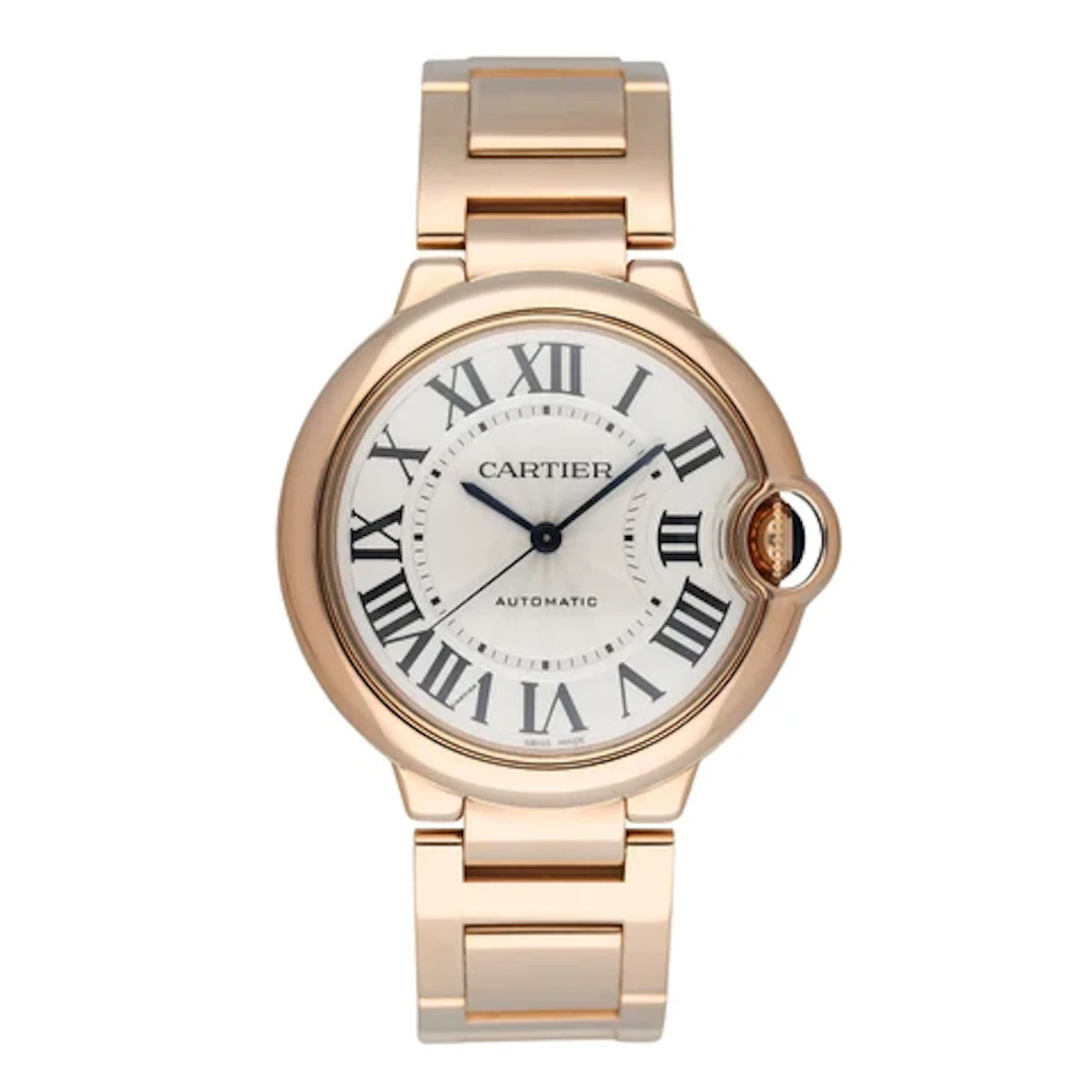 Cartier Ballon Bleu WGBB0008 18K Rose Gold Mens Watch Box Papers