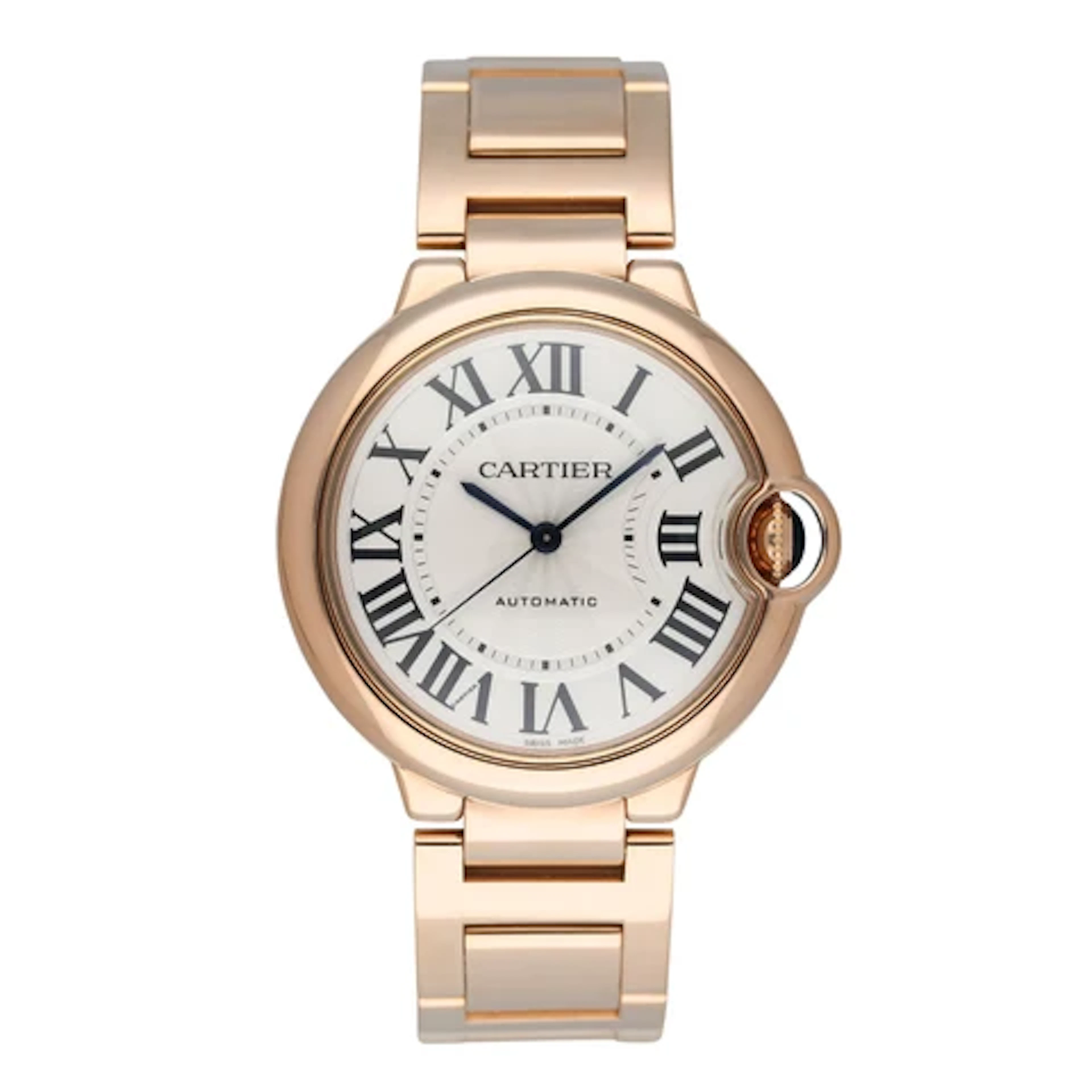 Cartier Ballon Bleu WGBB0008 18K Rose Gold Mens Watch Box Papers