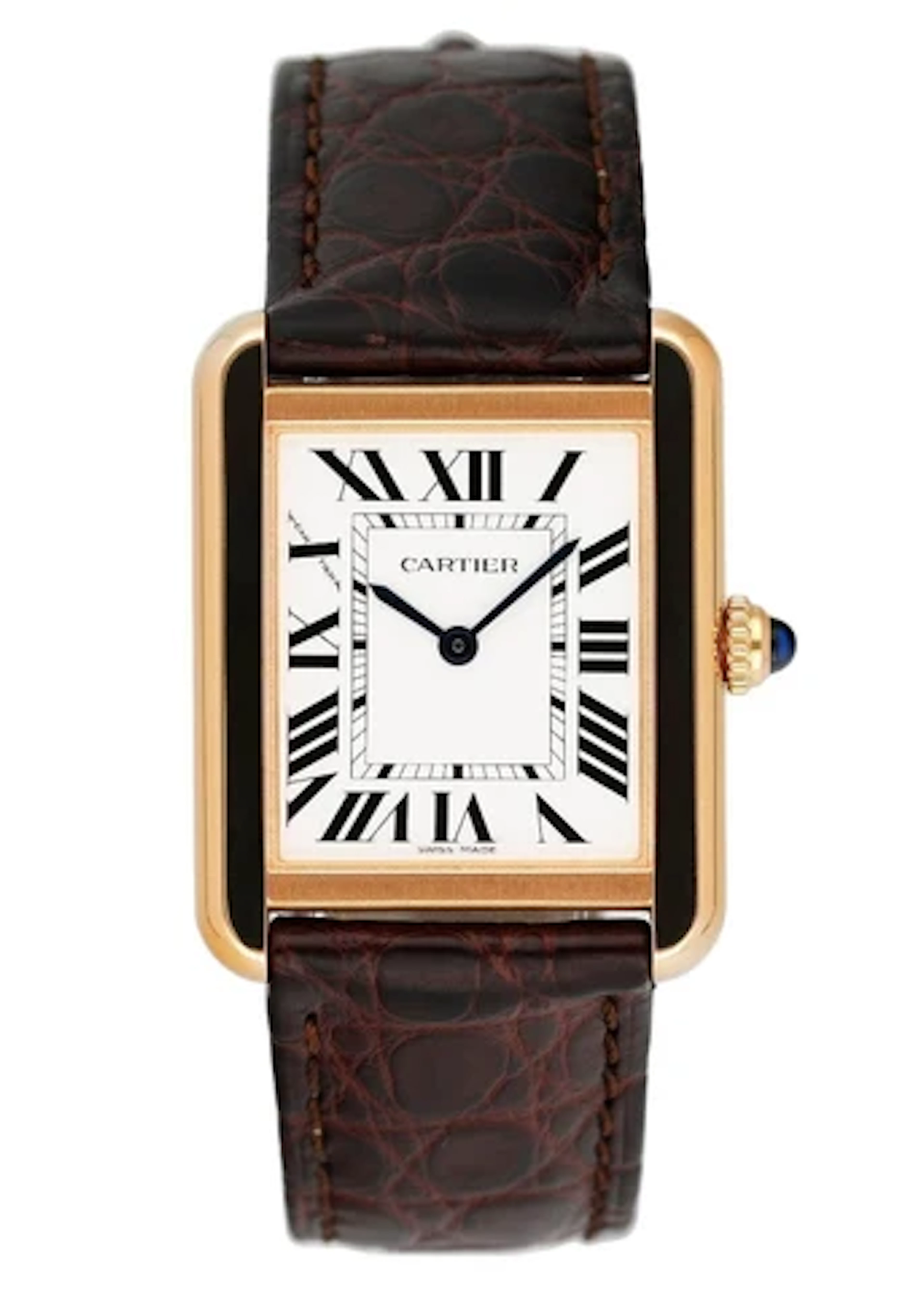 Cartier Tank Solo W5200024 18K Rose Gold Ladies Watch Box Papers