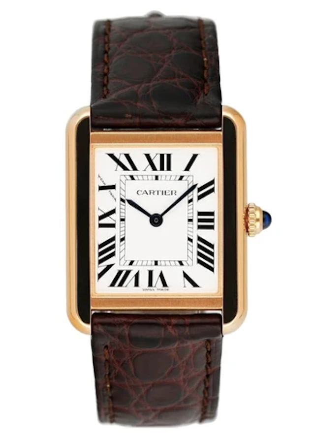 Cartier Tank Solo W5200024 18K Rose Gold Ladies Watch Box Papers
