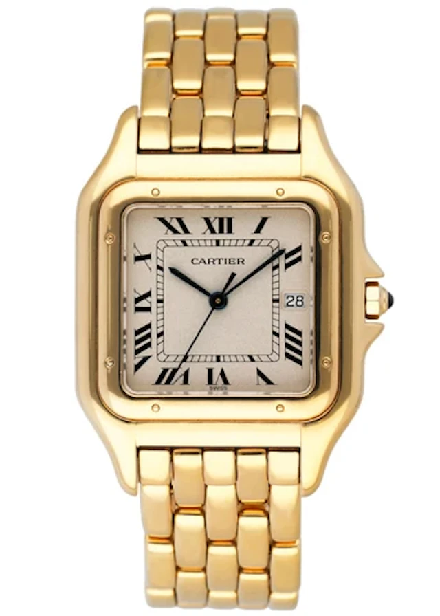 Cartier Panthere Large 18K Yellow Gold Mens Watch