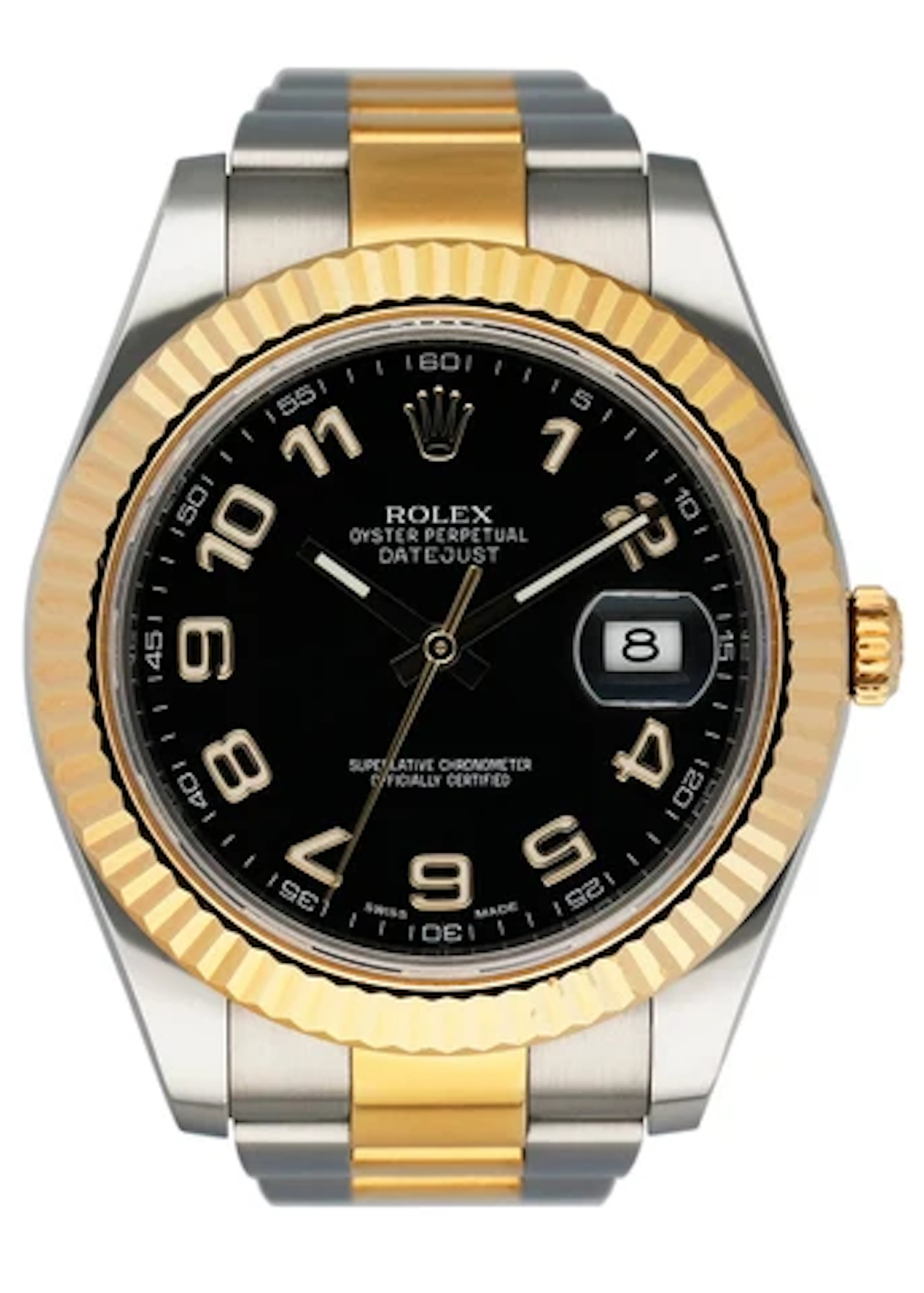 Rolex Datejust 41 116333 Black Dial Two Tone Mens Watch Box & Papers