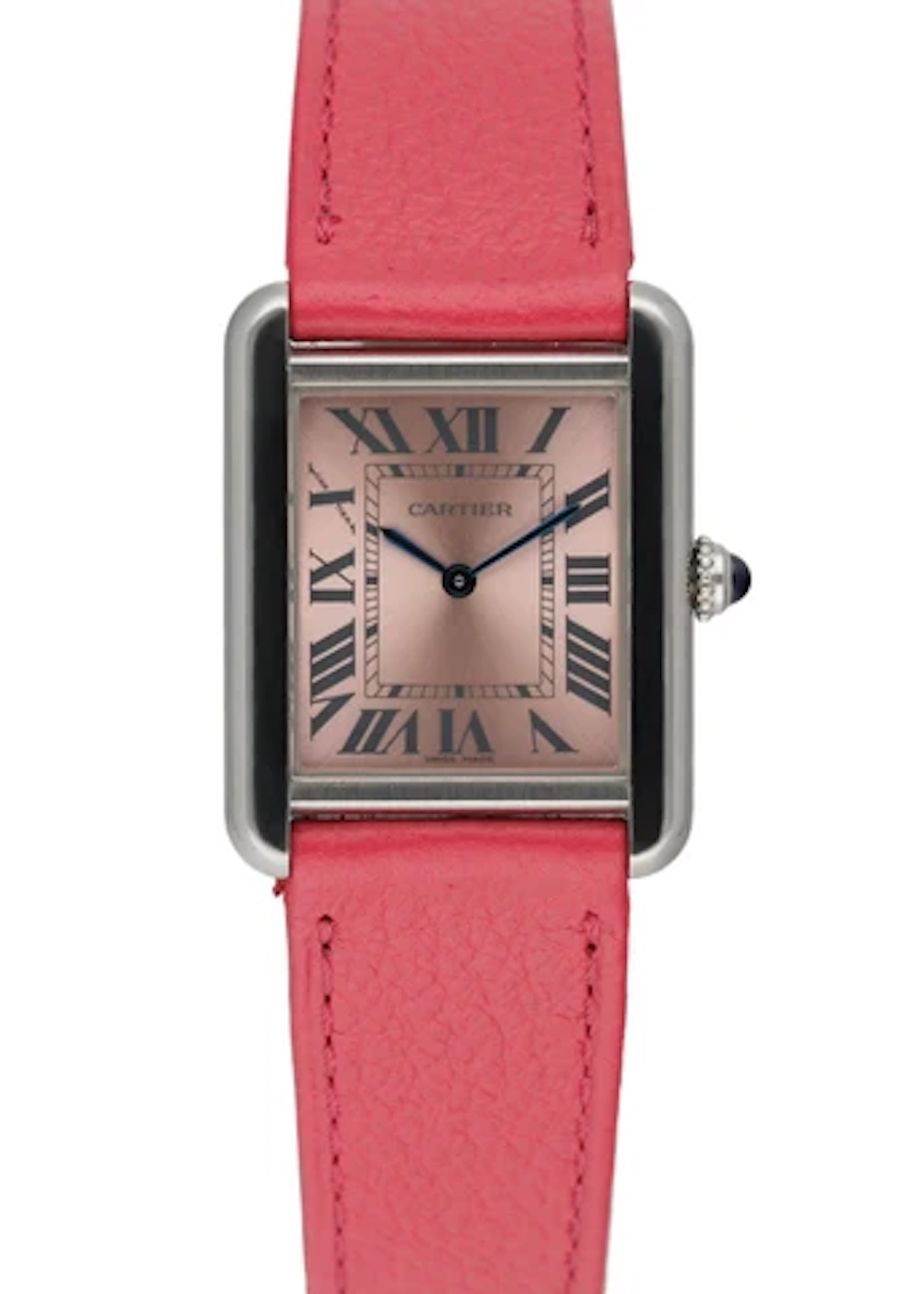 Cartier Tank Solo 3170 Pink Dial Ladies Watch