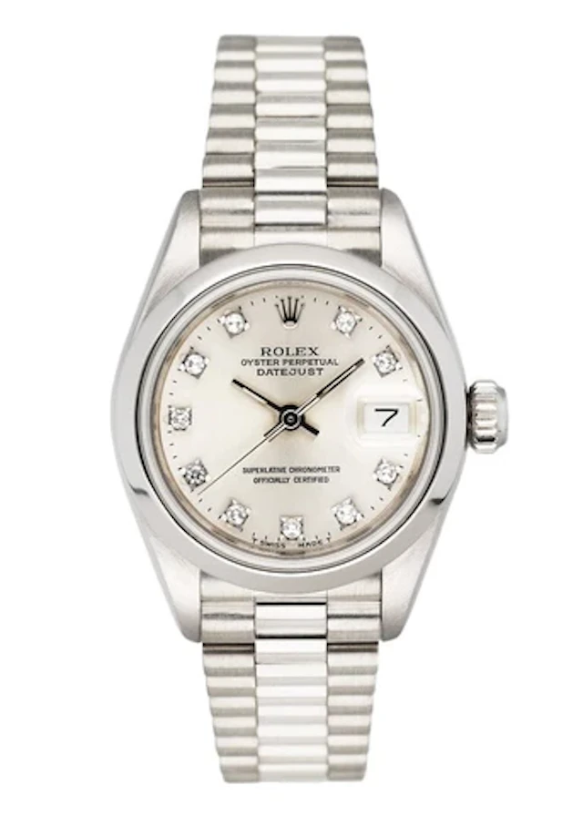 Rolex Datejust 69166 Diamond Dial Ladies Watch Box Papers