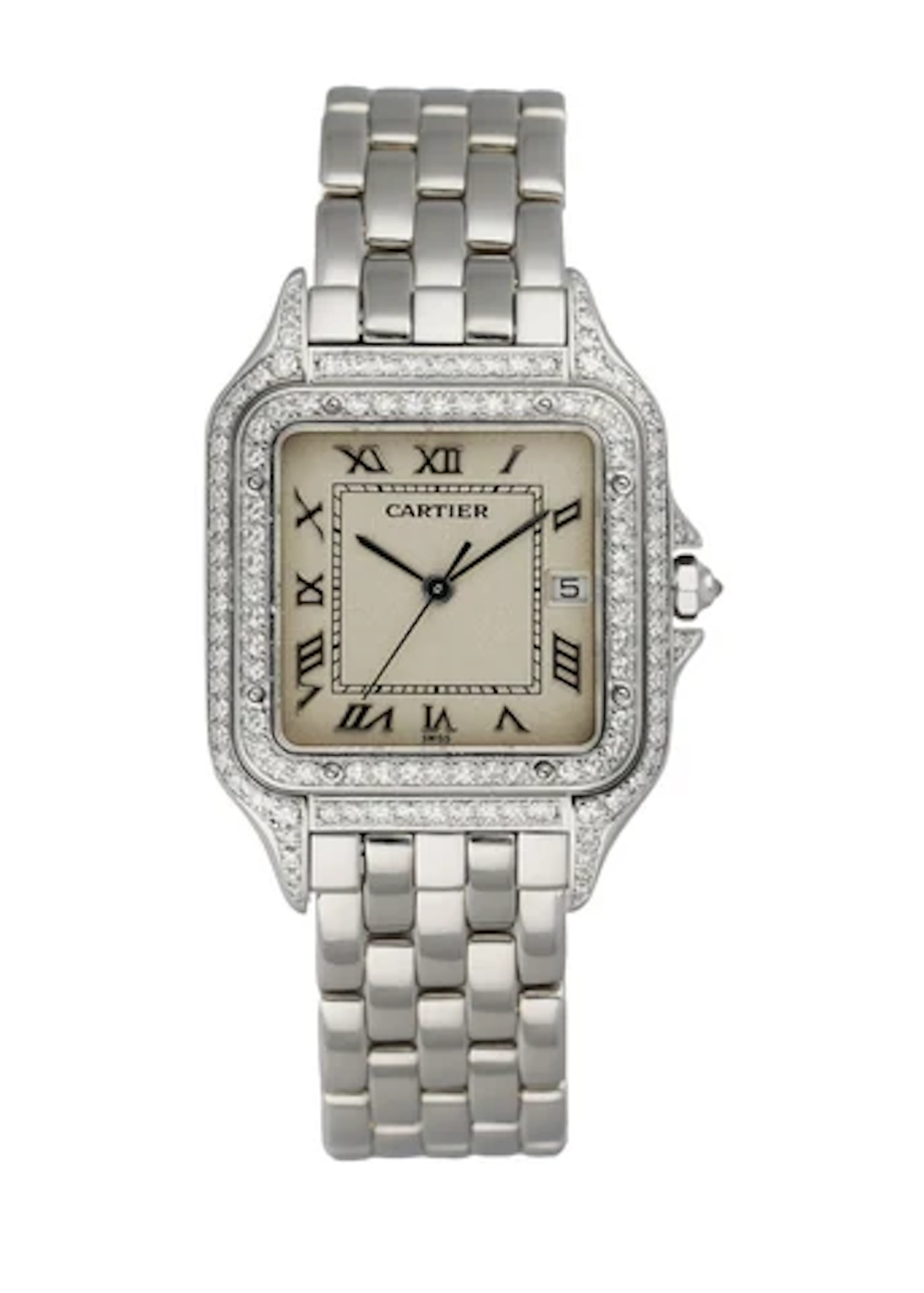 Cartier Panthere 1650/2 Diamond Dial 18K White Gold Watch