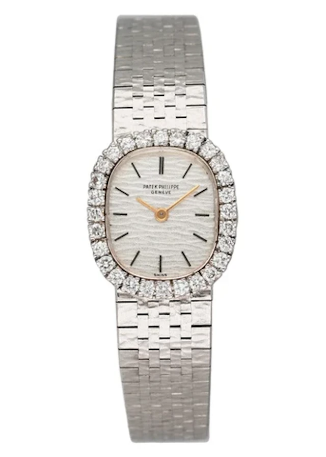 Patek Philippe Ellipse 4102 Diamond Silver Dial Ladies Watch