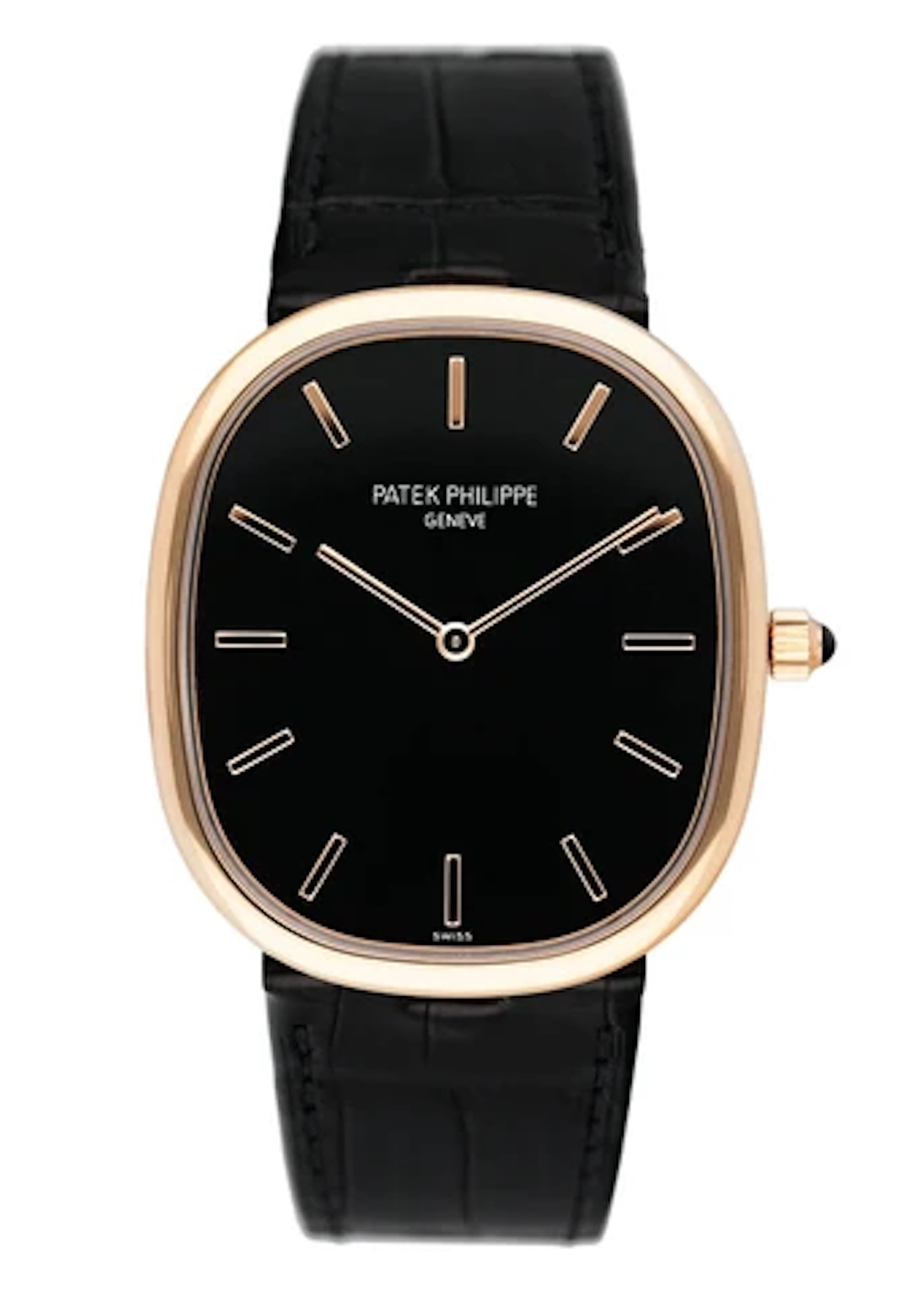 Patek Philippe Golden Ellipse 5738R Black Dial Mens Watch Box Papers