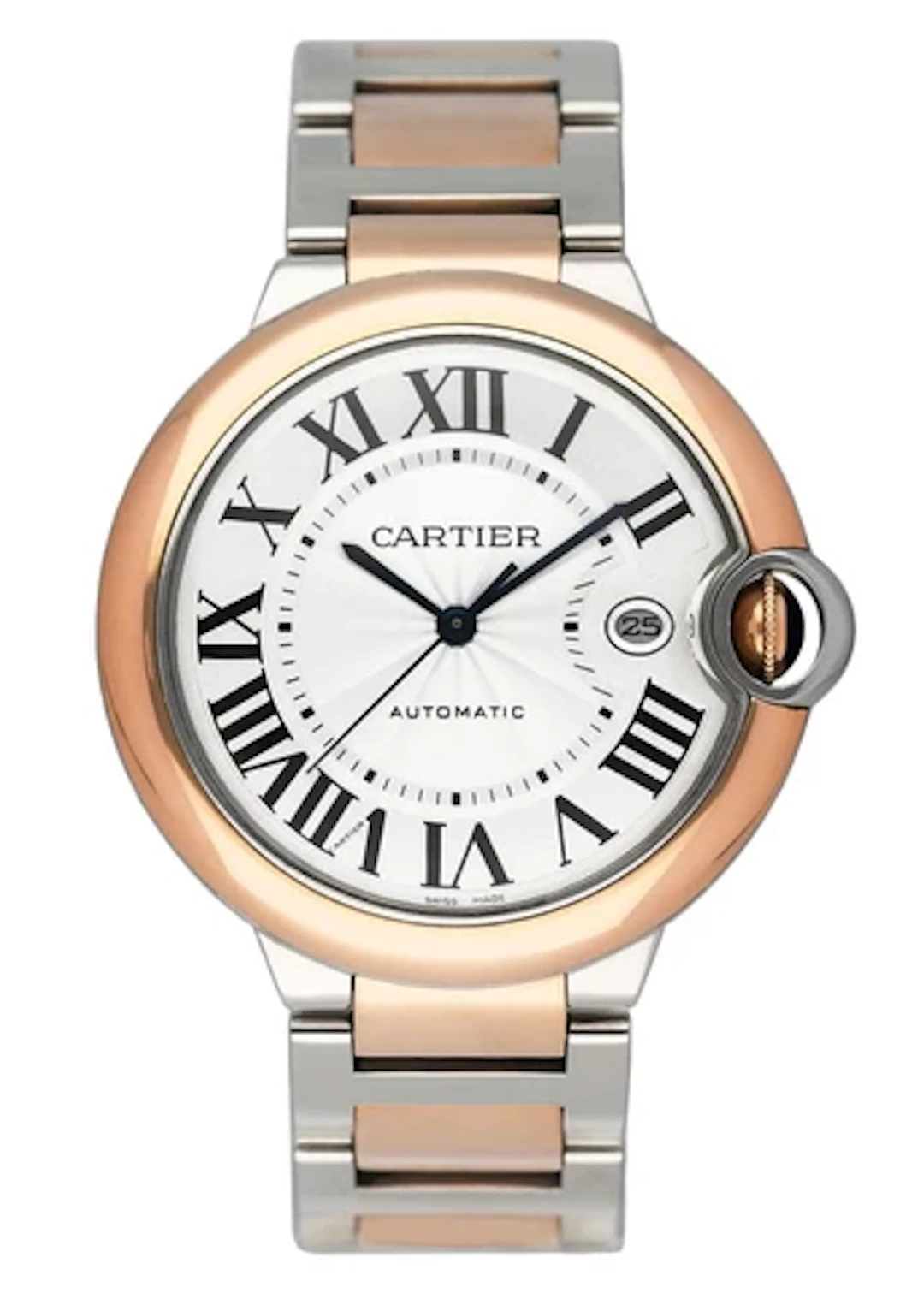 Cartier Ballon Bleu W2BB0004 Silver Dial Mens Watch Box Papers