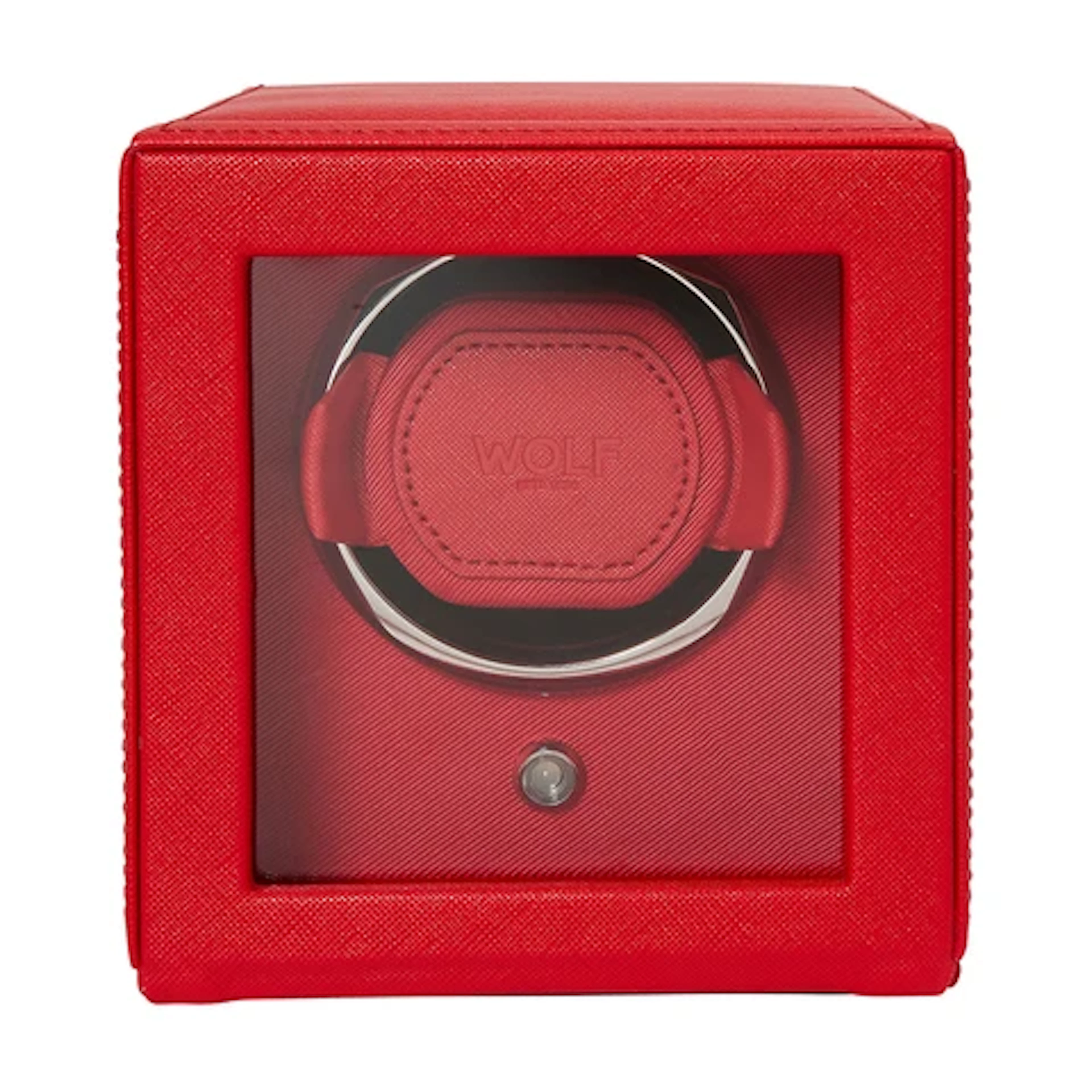 Cub Single Watch Winder with Cover - Tutti Frutti Red