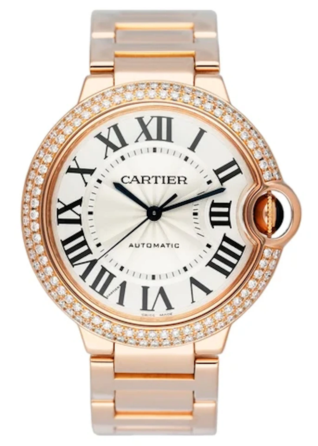Cartier Ballon Bleu WE9005Z3 Diamond Rose Gold Ladies Watch Box Papers
