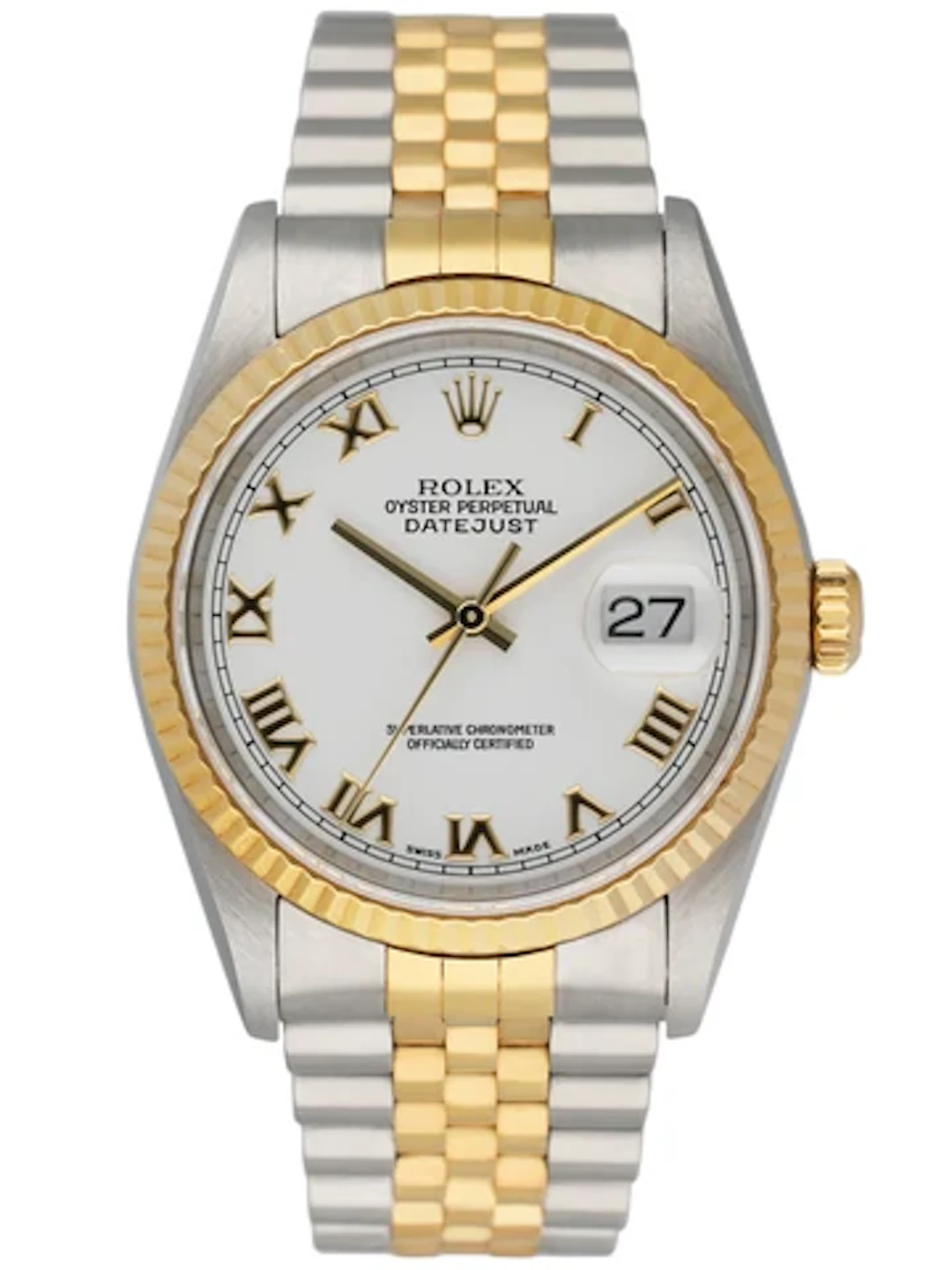 Rolex Datejust 16233 White Dial Mens Watch Box & Papers
