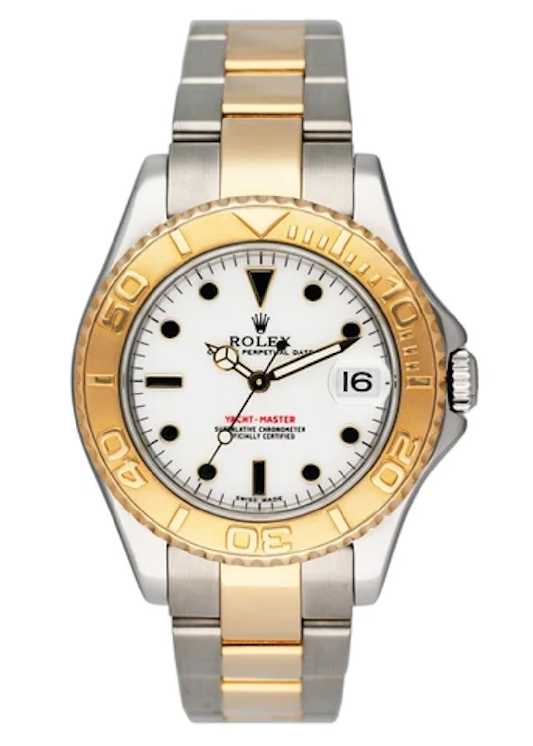Rolex Yacht-Master 168623 White Dial Two-Tone Ladies Watch