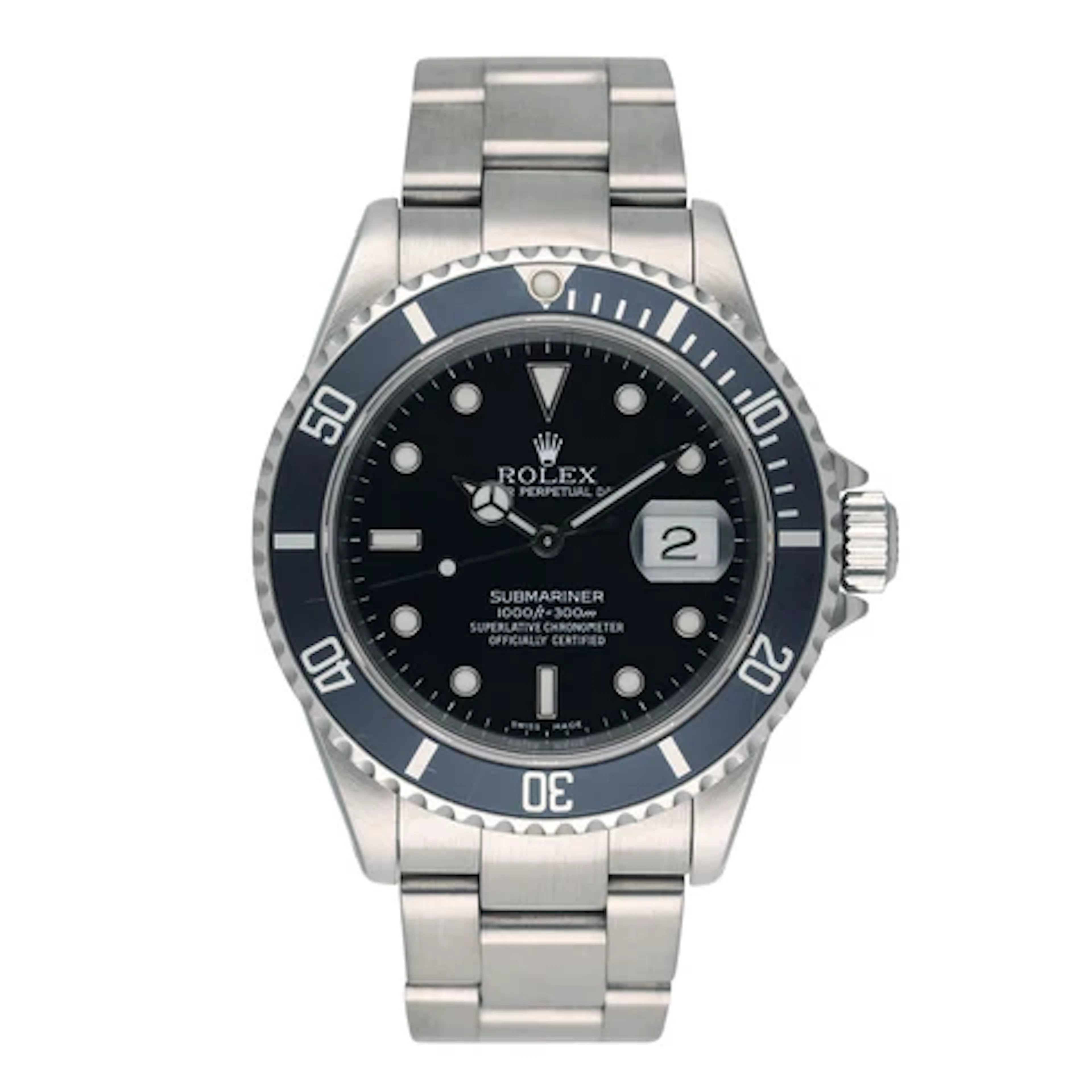 Rolex Submariner Date 16610 Mens Watch Box Papers