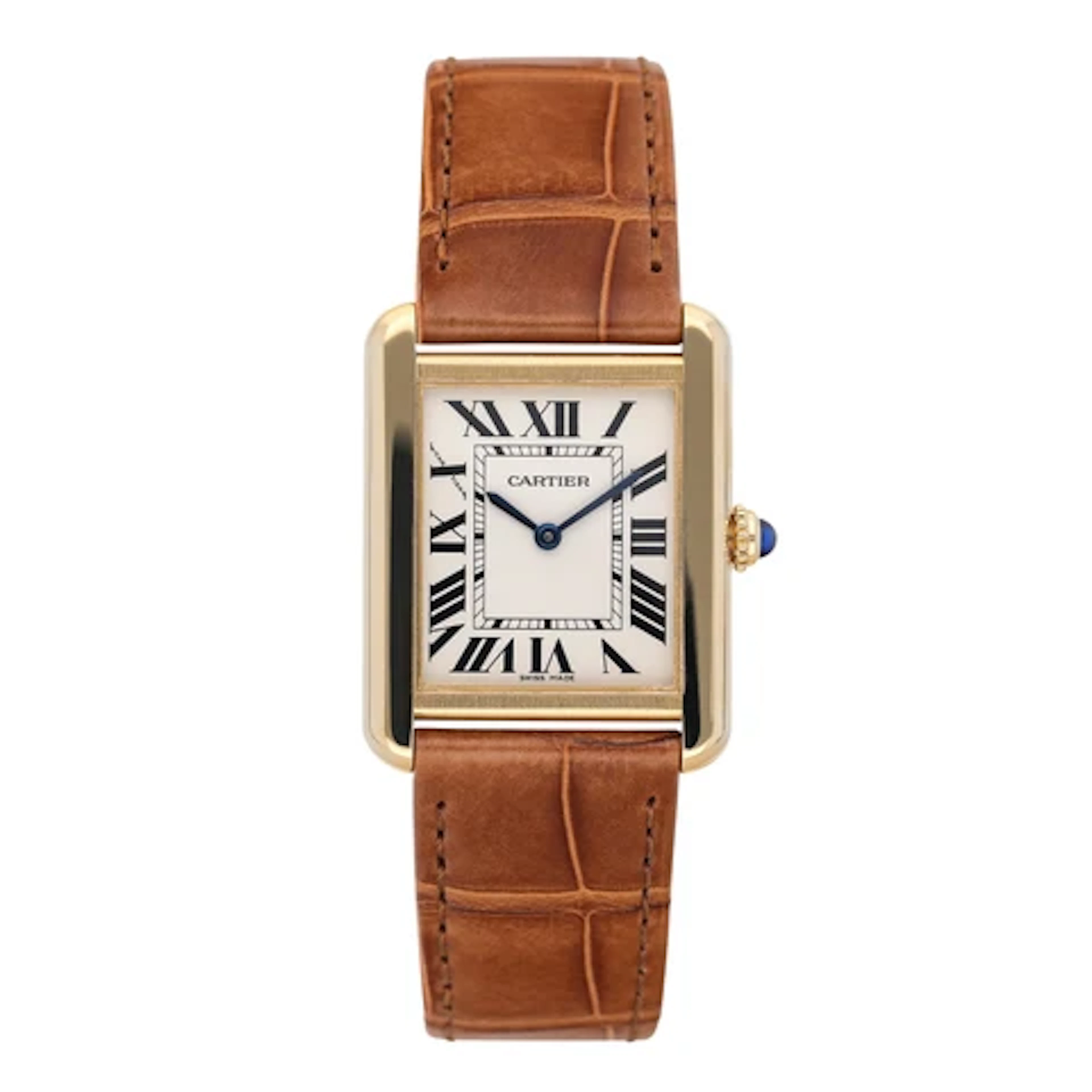 Cartier Tank Solo W5200002 18K Yellow Gold Ladies Watch