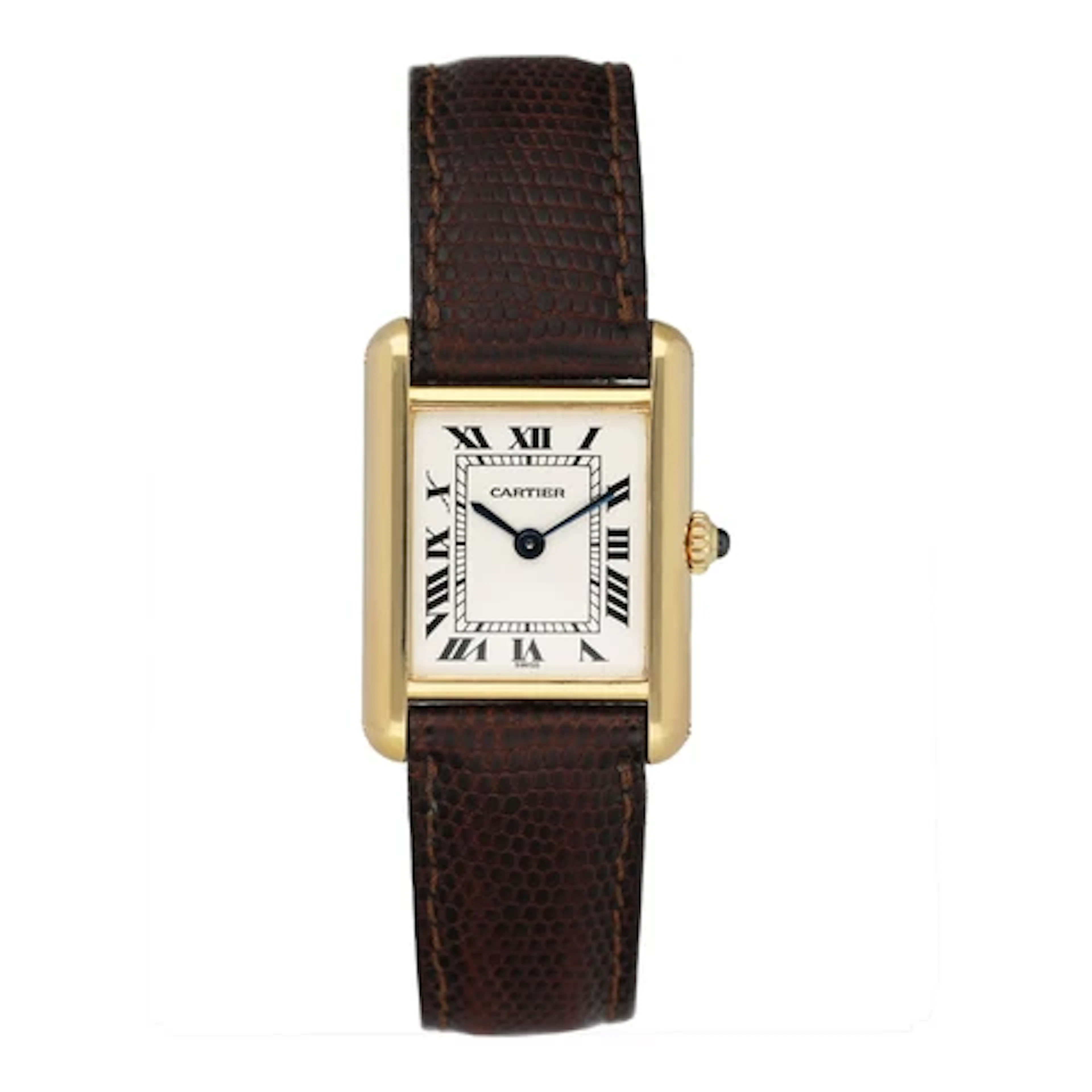Cartier Tank Quartz M2100 18K Yellow Gold Ladies Watch Box Papers