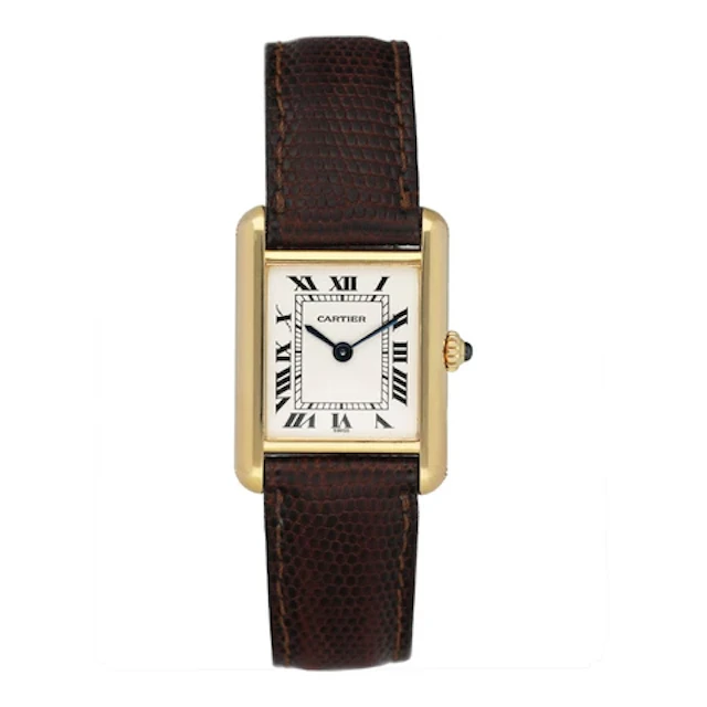 Cartier Tank Quartz M2100 18K Yellow Gold Ladies Watch Box Papers