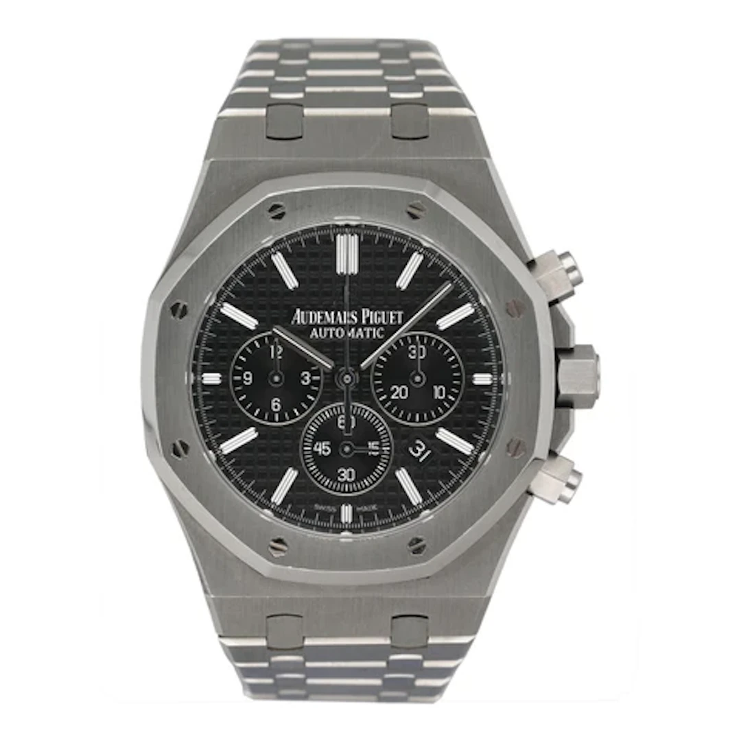 Audemars Piguet Royal Oak 26320ST Black Dial Mens Watch Box Papers