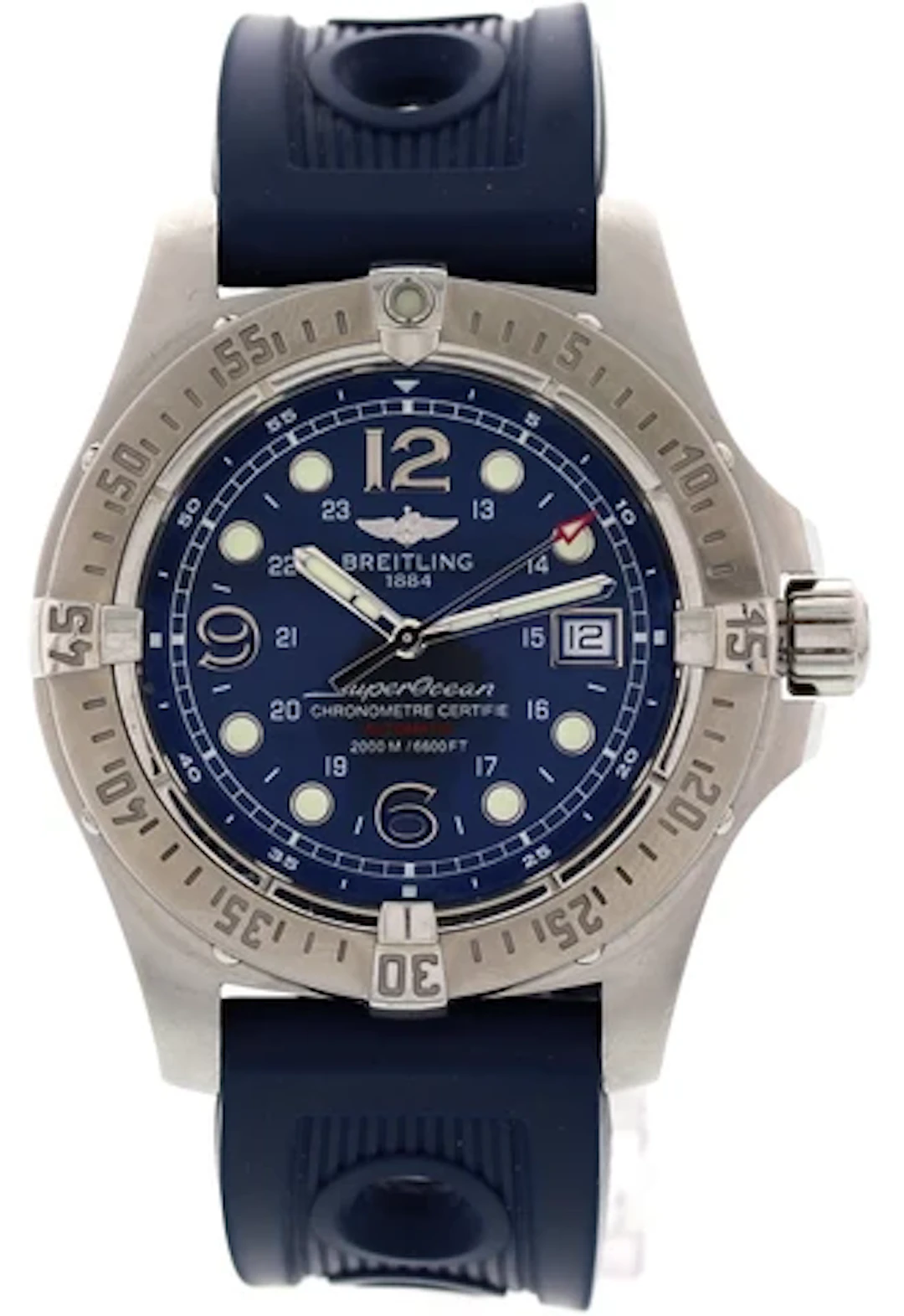 Men's Breitling SuperOcean SS A17390 Rubber Strap