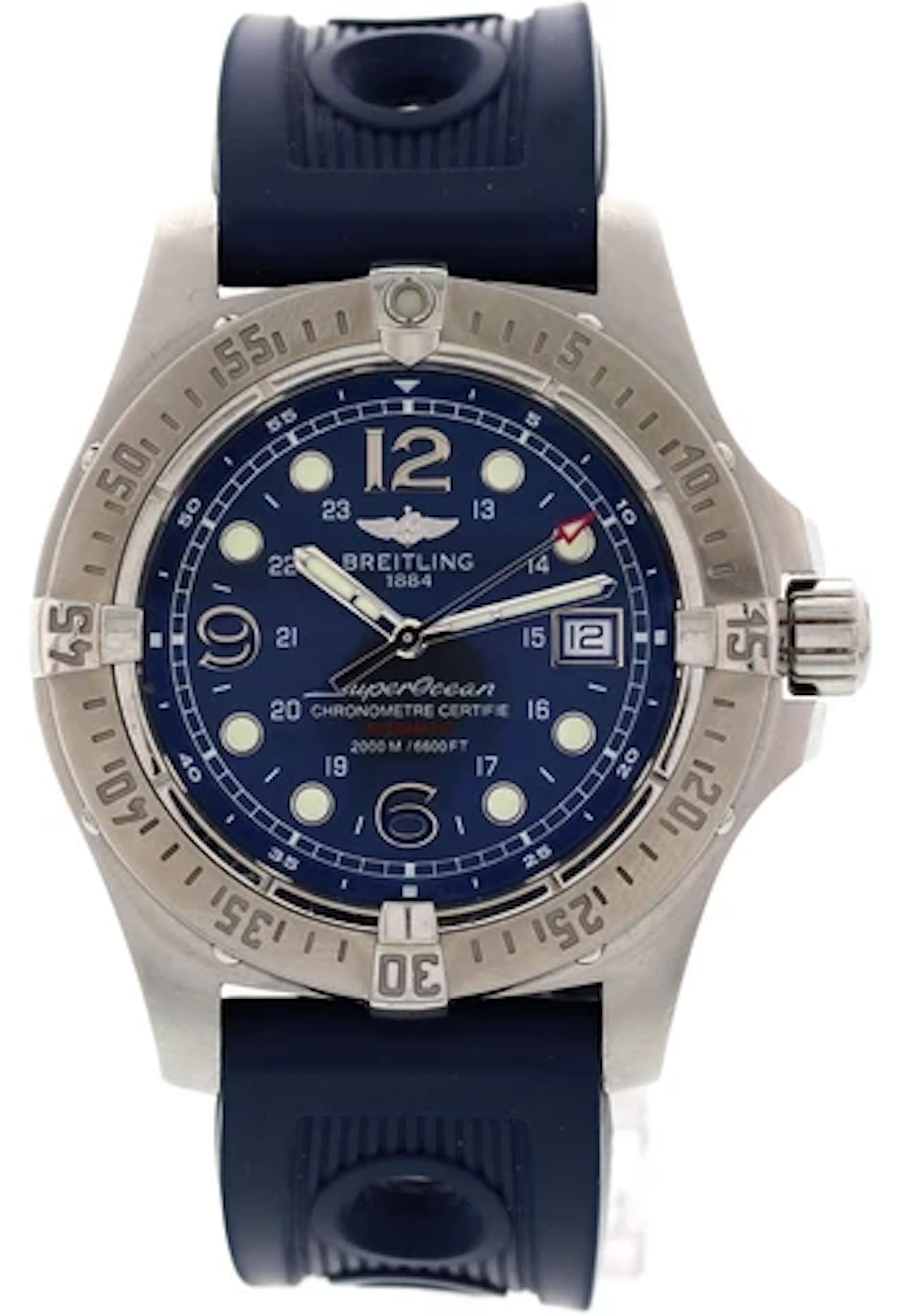 Men's Breitling SuperOcean SS A17390 Rubber Strap