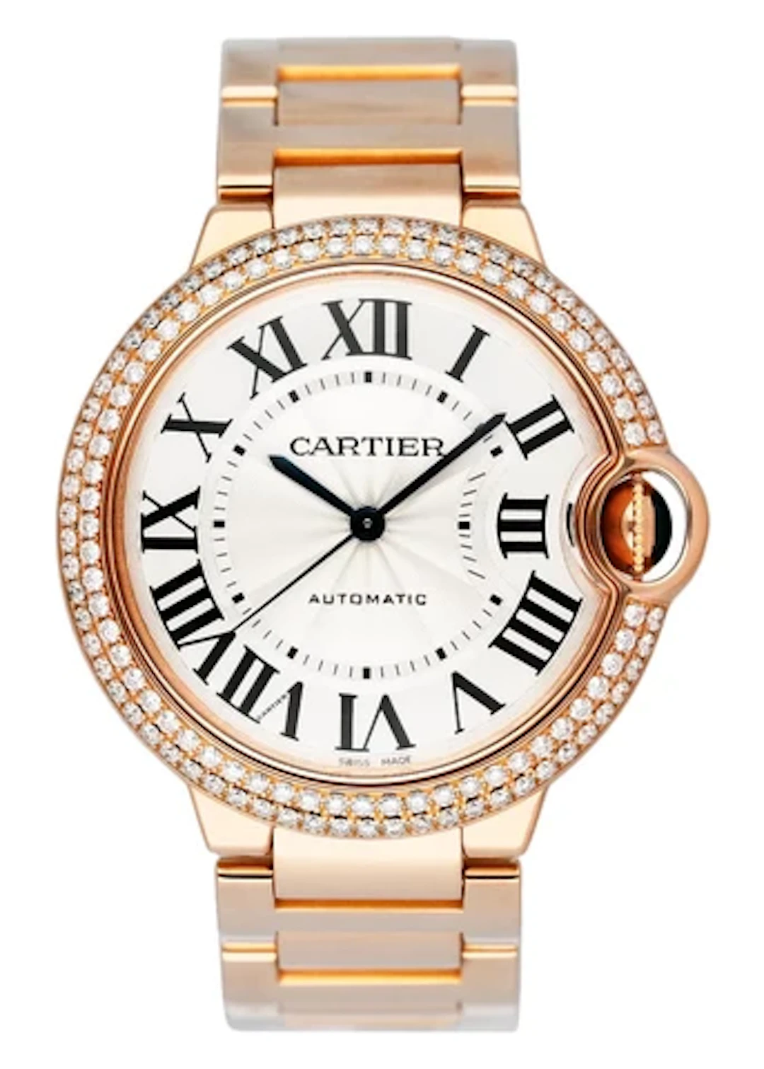 Cartier Ballon Bleu WE9005Z3 Diamond Rose Gold Ladies Watch Box Papers