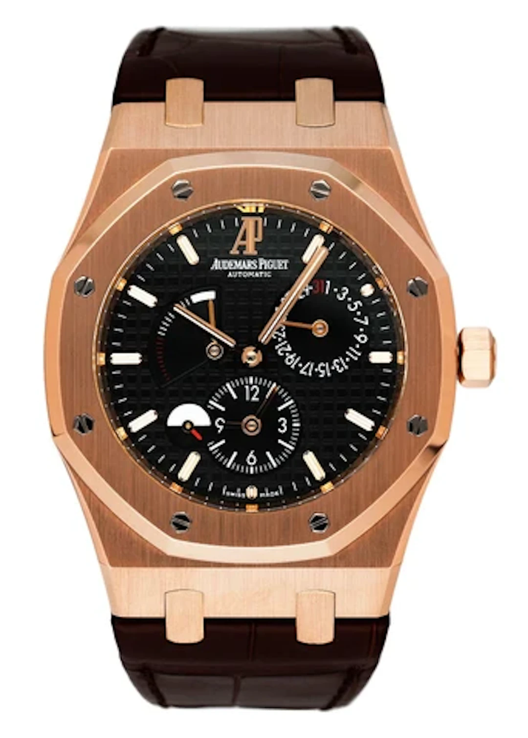 Audemars Piguet Royal Oak 26120OR Dual Time Black Dial Mens Watch