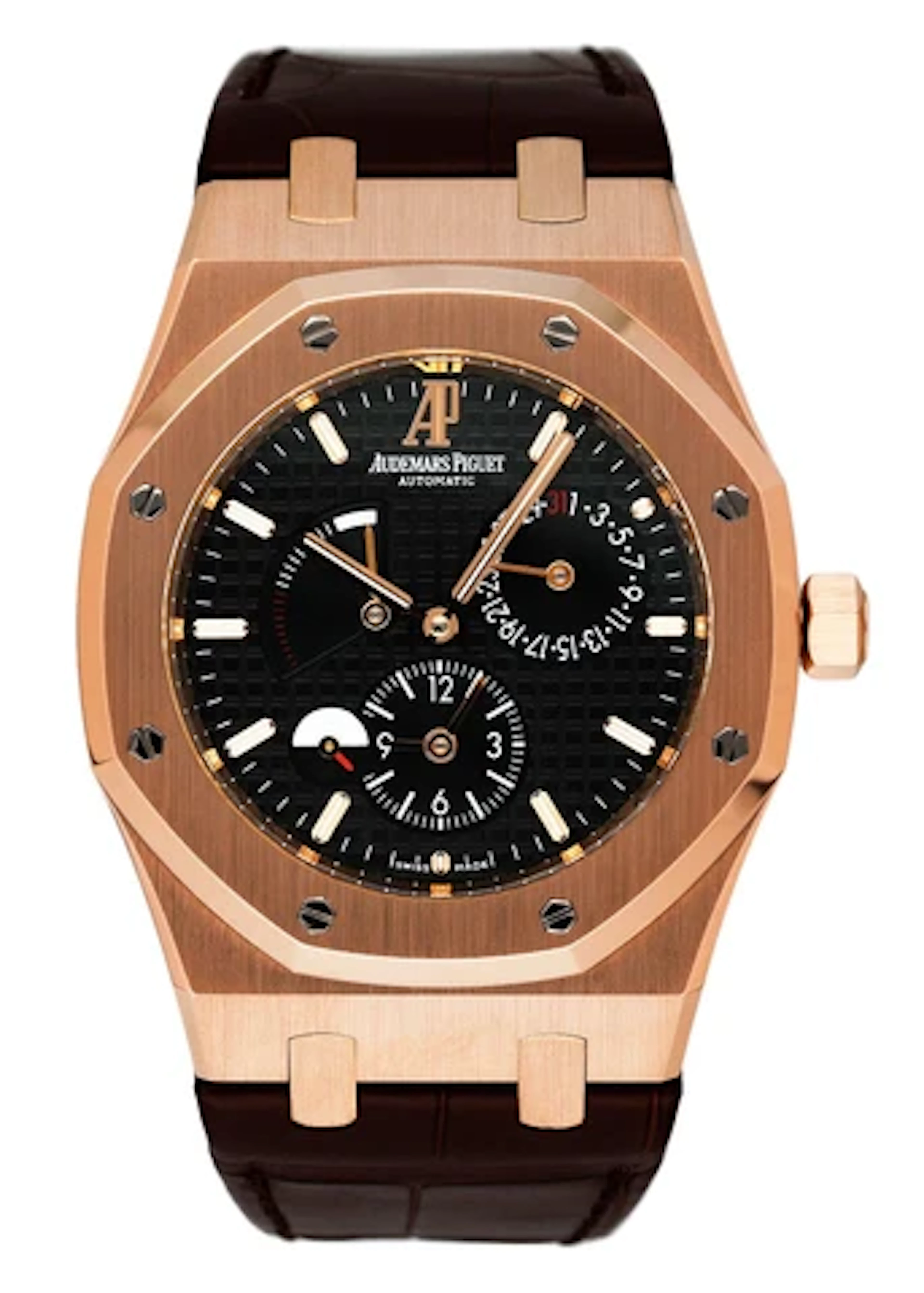 Audemars Piguet Royal Oak 26120OR Dual Time Black Dial Mens Watch