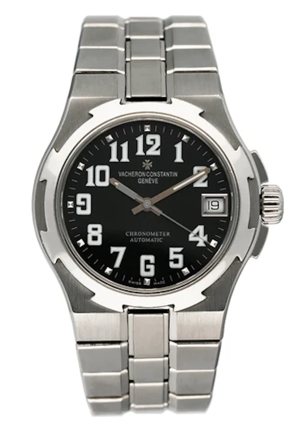 Vacheron Constantin Overseas 42050 Black Dial Steel Mens Watch